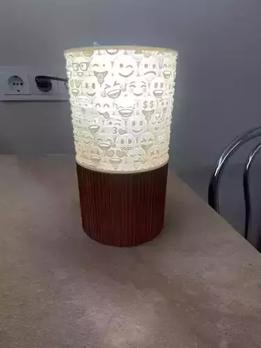 Emoji themed lithophane lamp