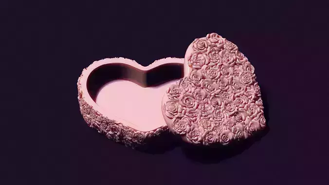 box of roses for printing and casting 3D print model