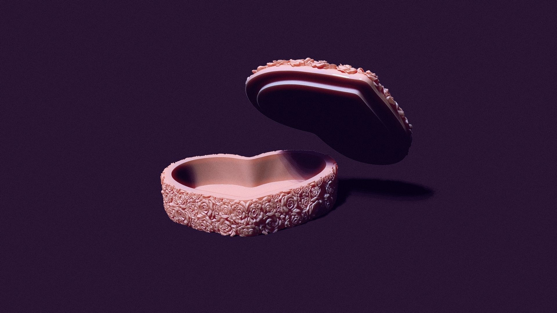 box of roses for printing and casting 3D print model_3