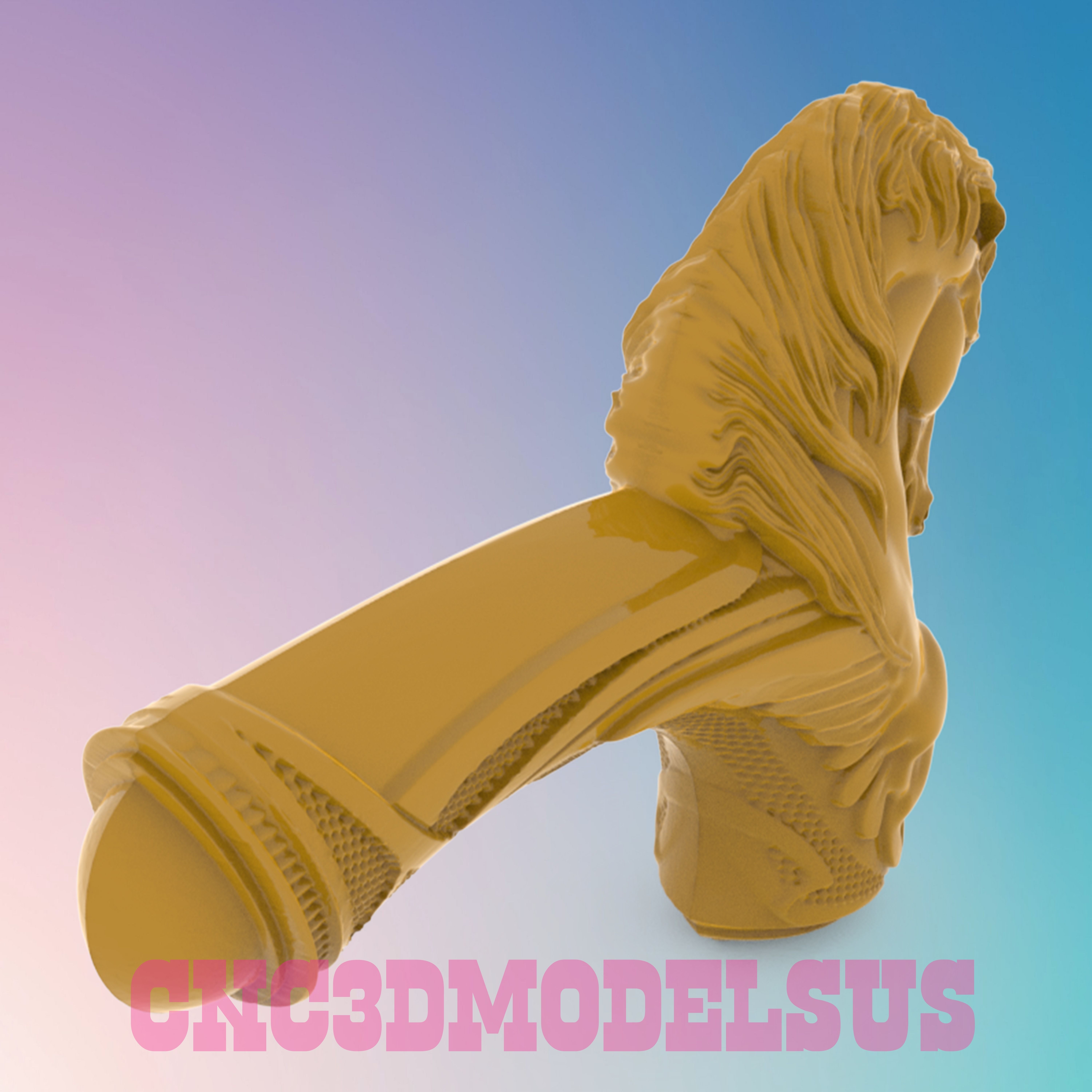 Cane with Horse 3D MODEL STL FILE FOR CNC ROUTER LASER 3D print model_1