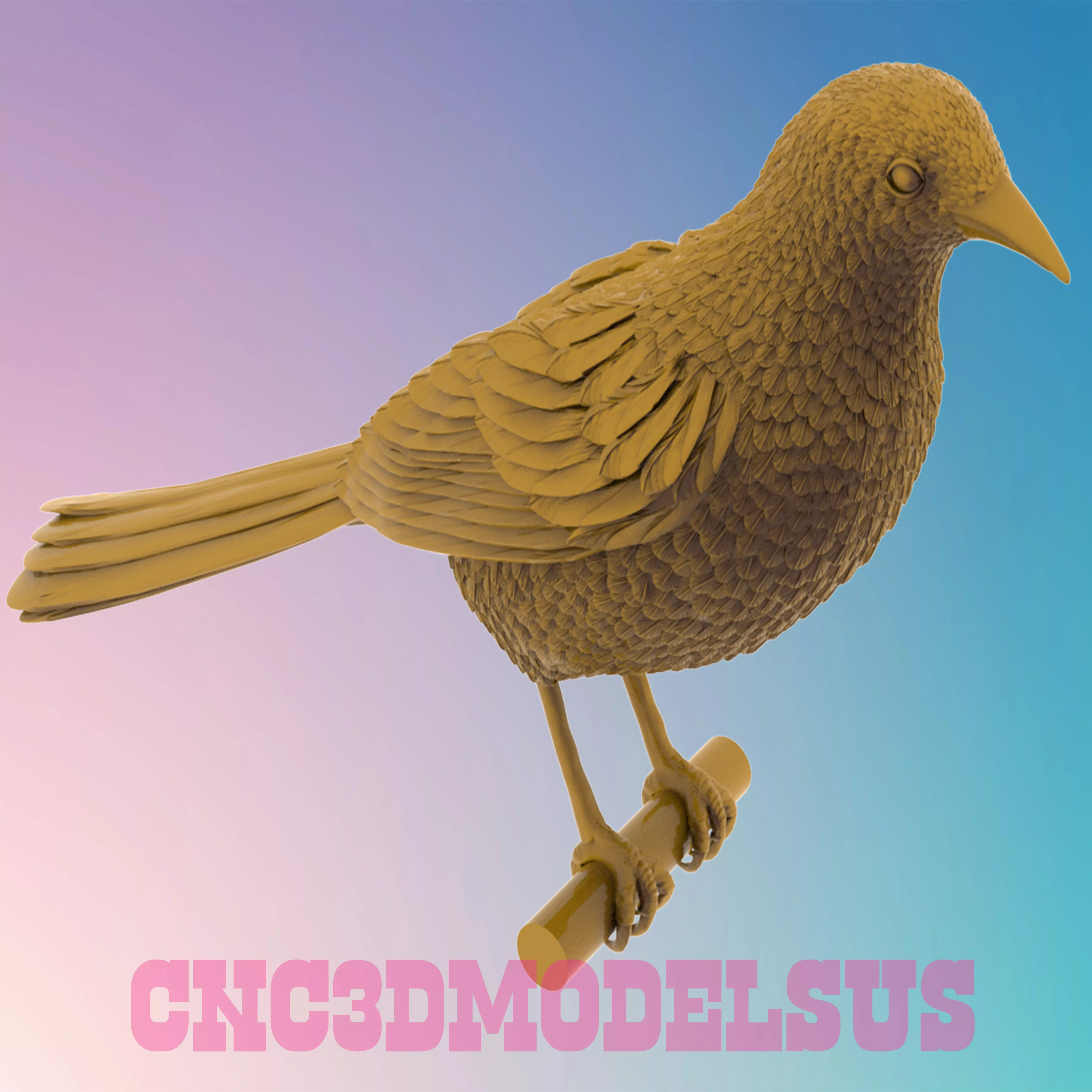 bird 3D MODEL STL FILE FOR CNC ROUTER LASER 3D print model