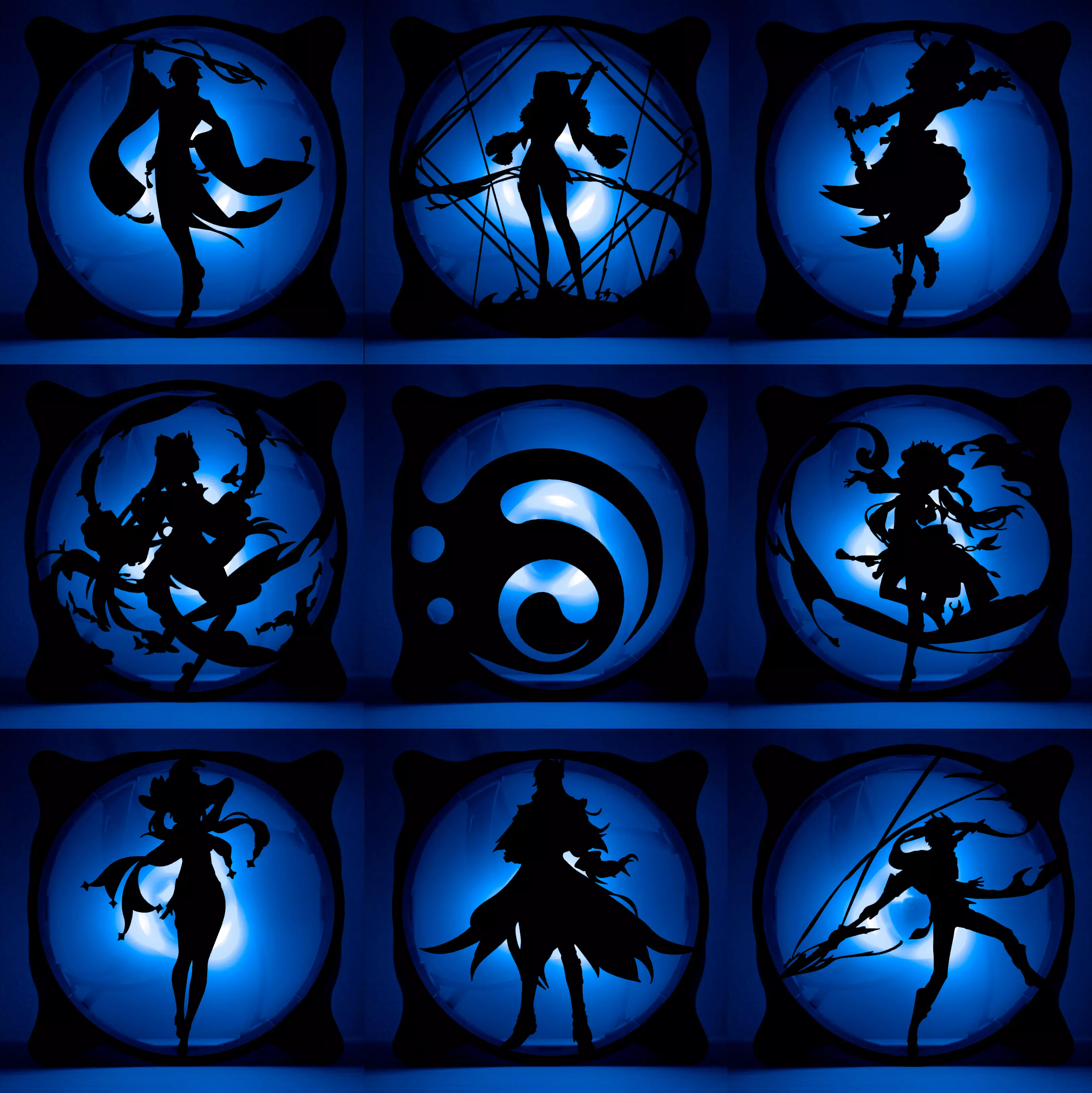 Genshin Impact Characters Hydro PC fan cover  3D Model Collection_0