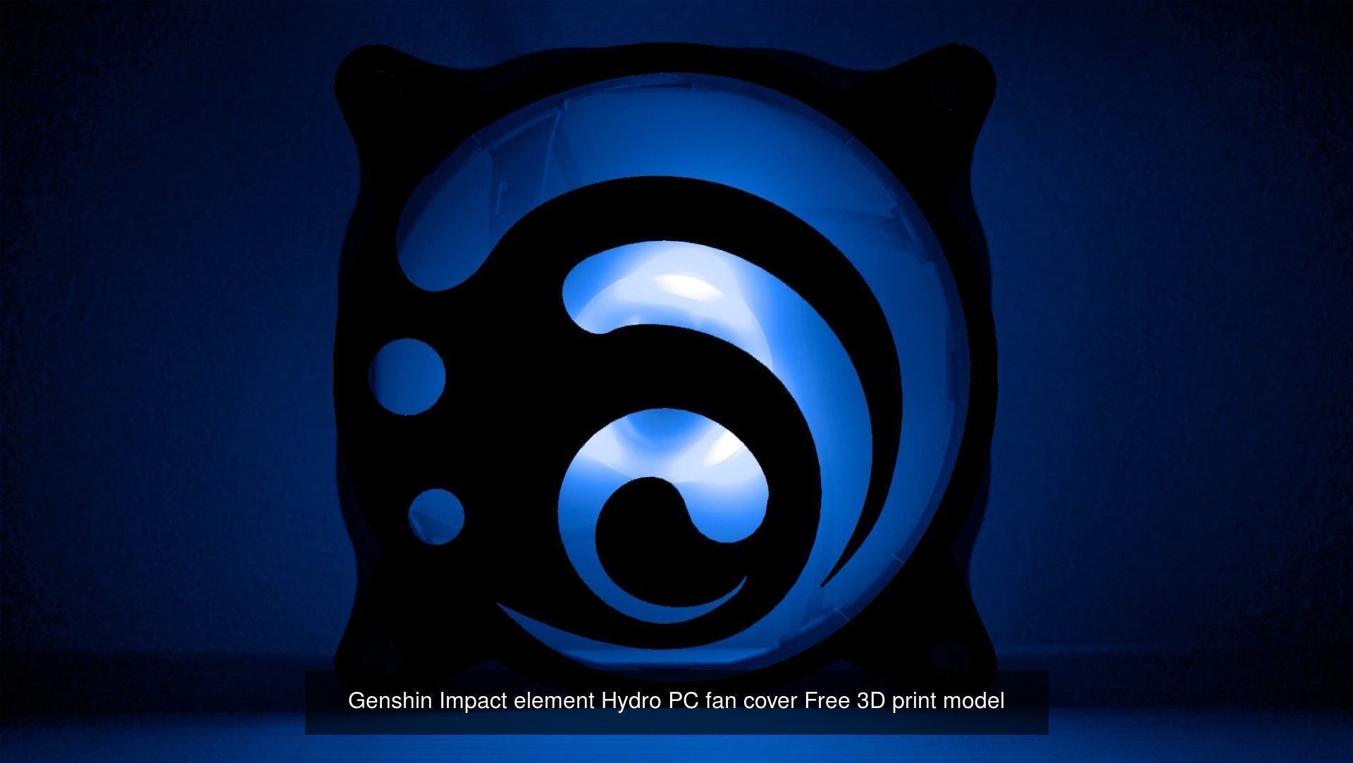 Genshin Impact Characters Hydro PC fan cover  3D Model Collection_9