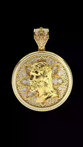 Gothic Christ Medallion stl