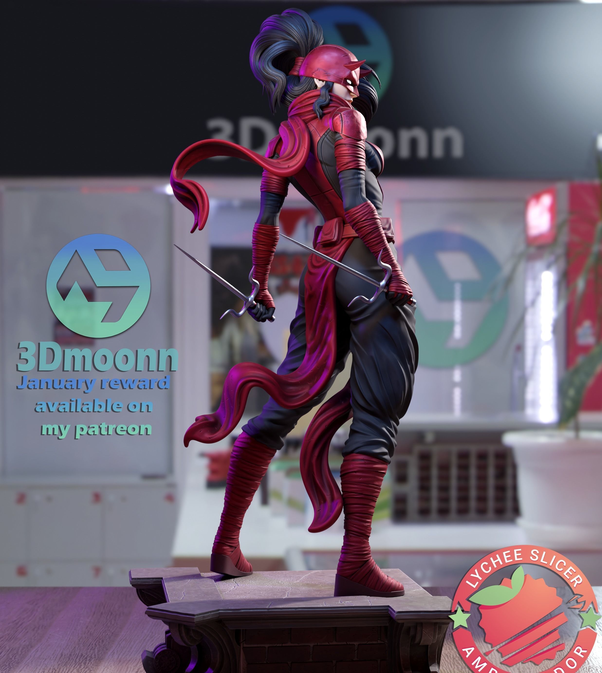elektra - marvel stl 3D print model_5