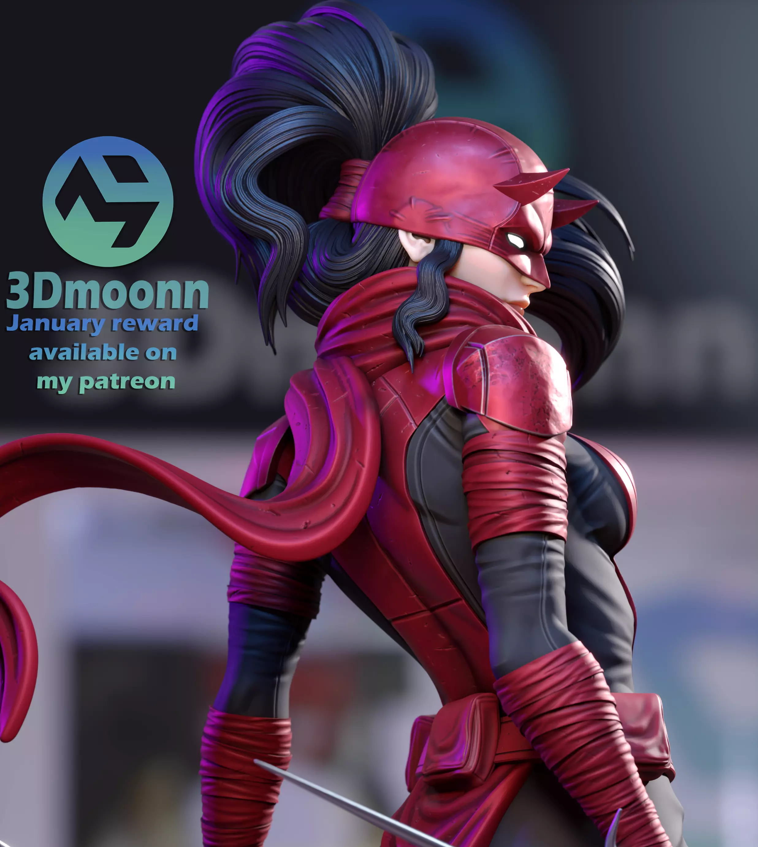 elektra - marvel stl 3D print model_0