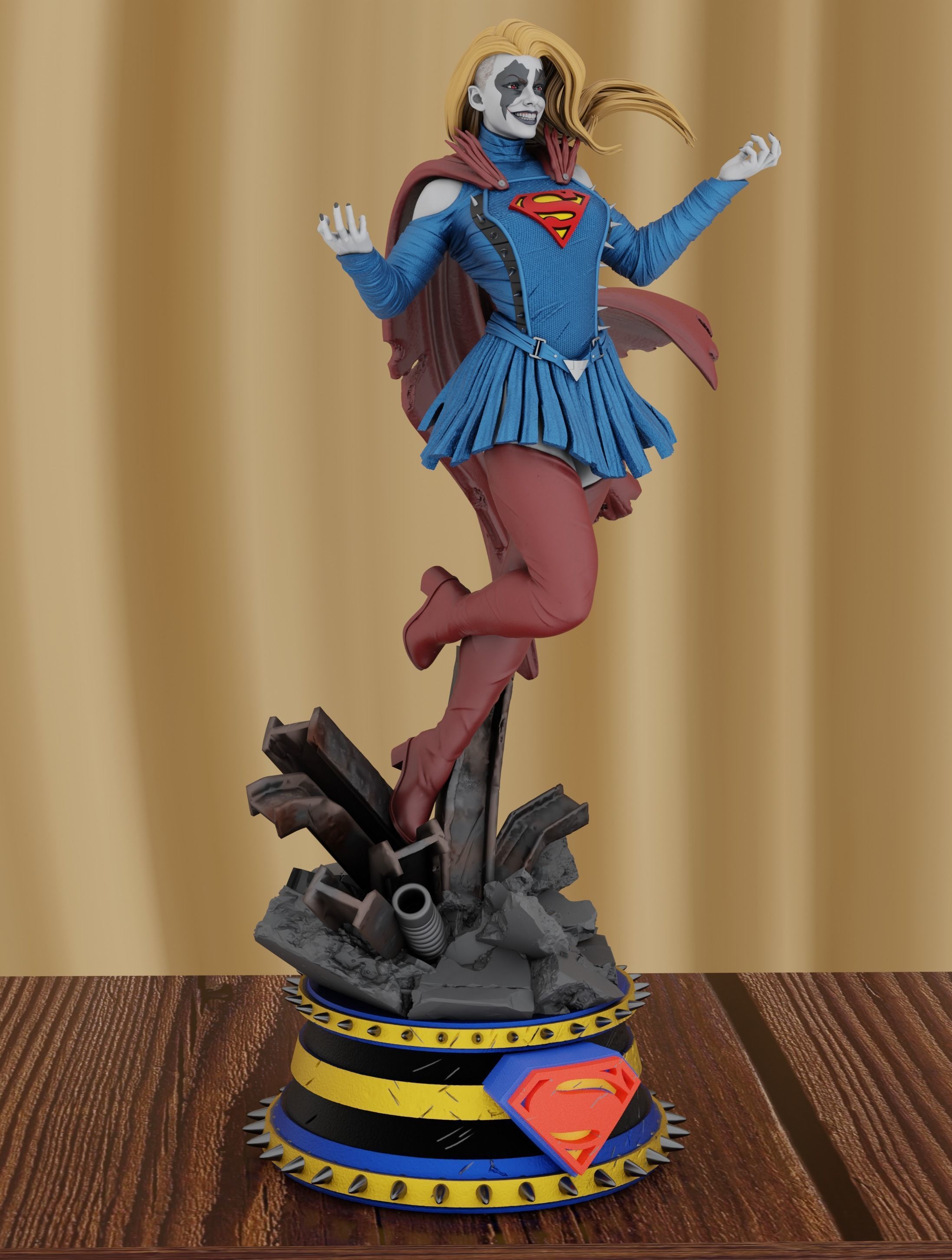 Supergirl Infected  3D print model_2