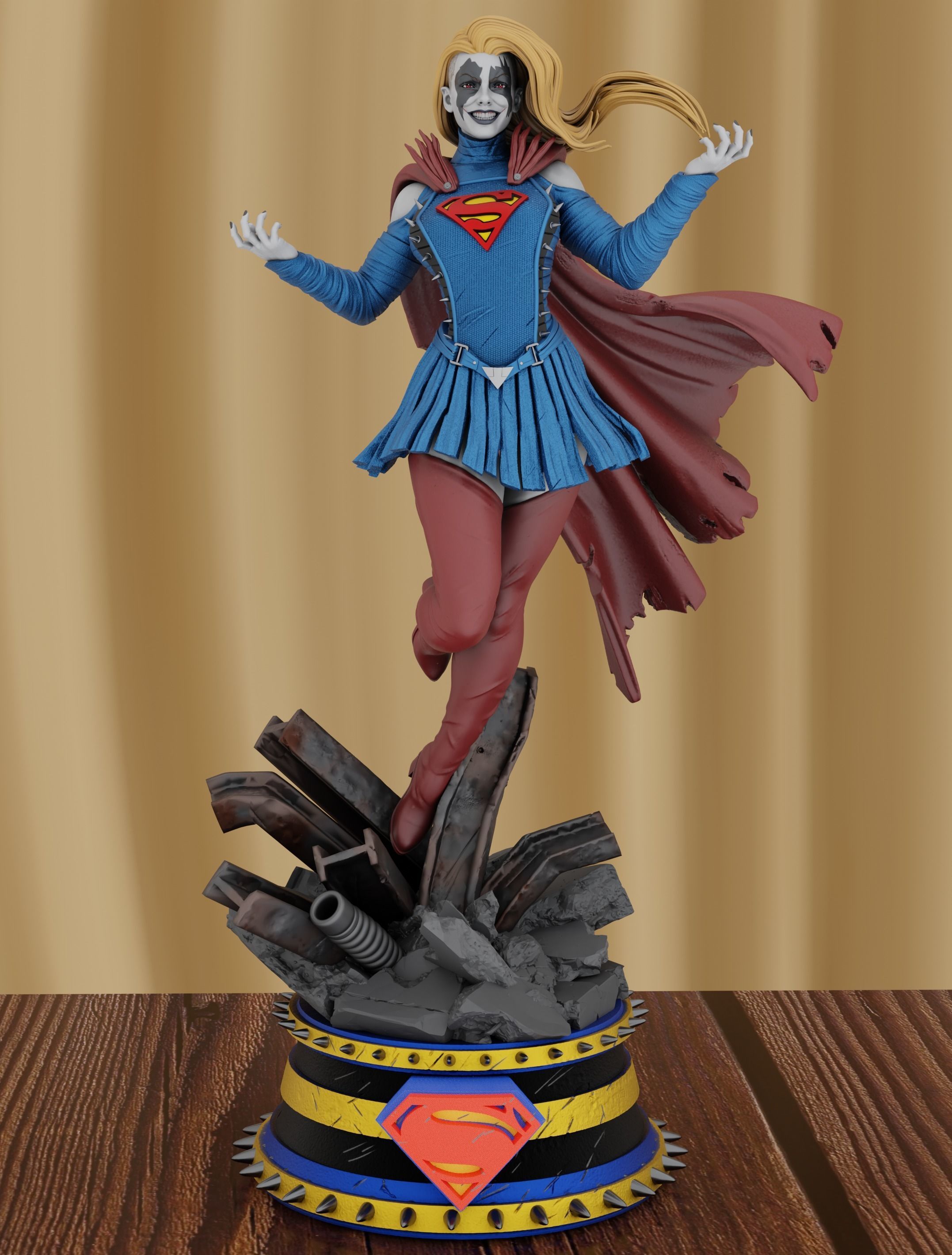 Supergirl Infected  3D print model_5