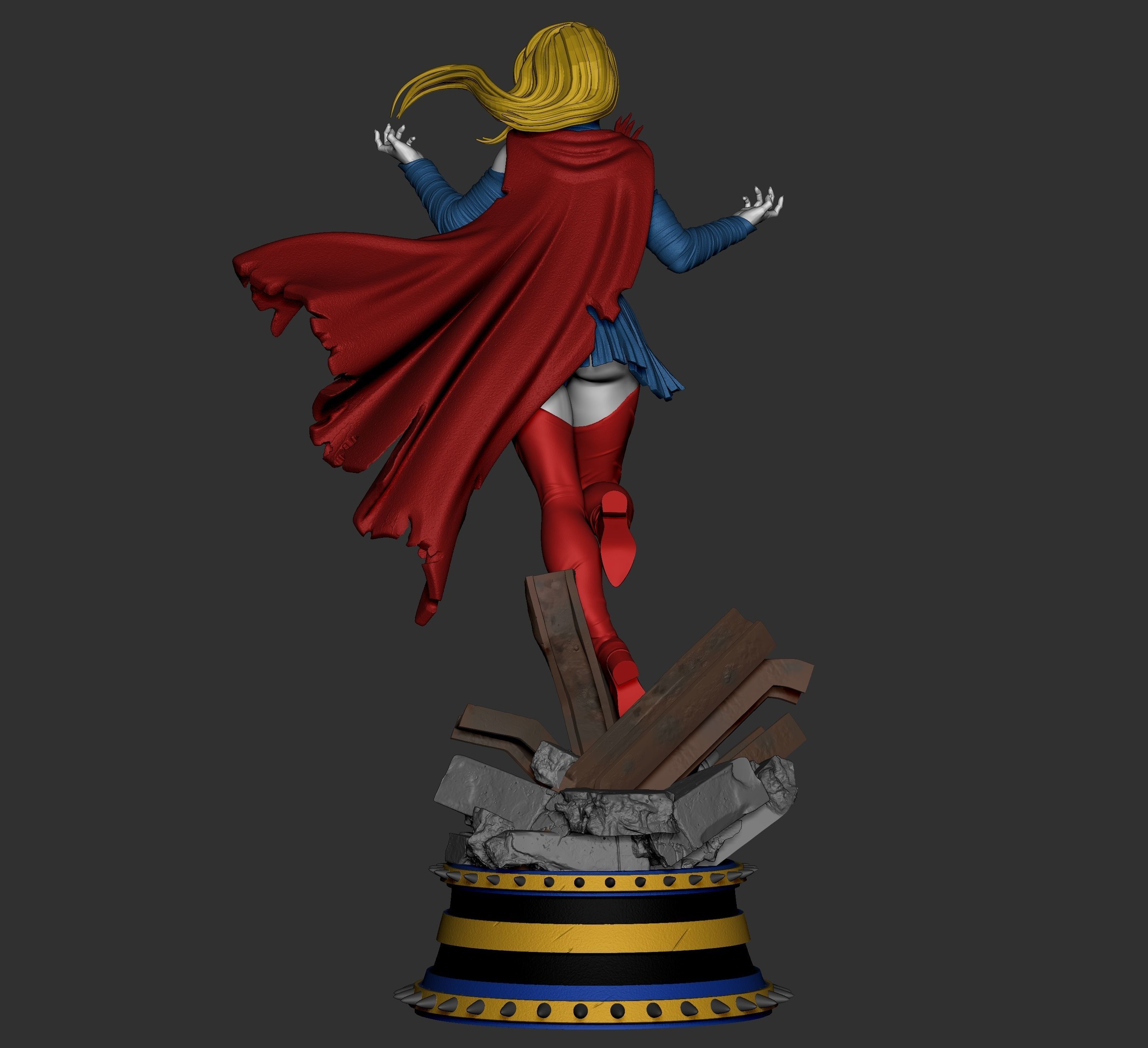 Supergirl Infected  3D print model_9