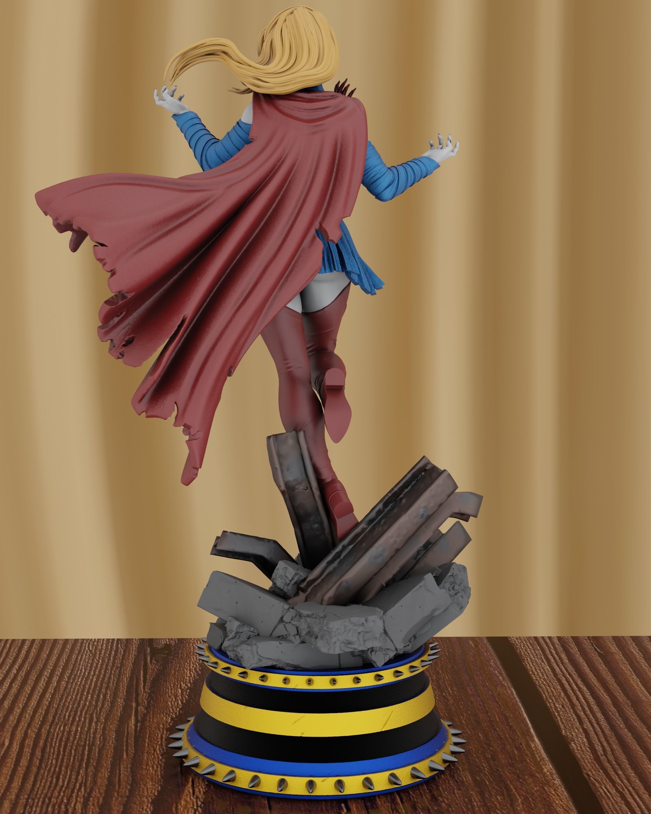 Supergirl Infected  3D print model_4