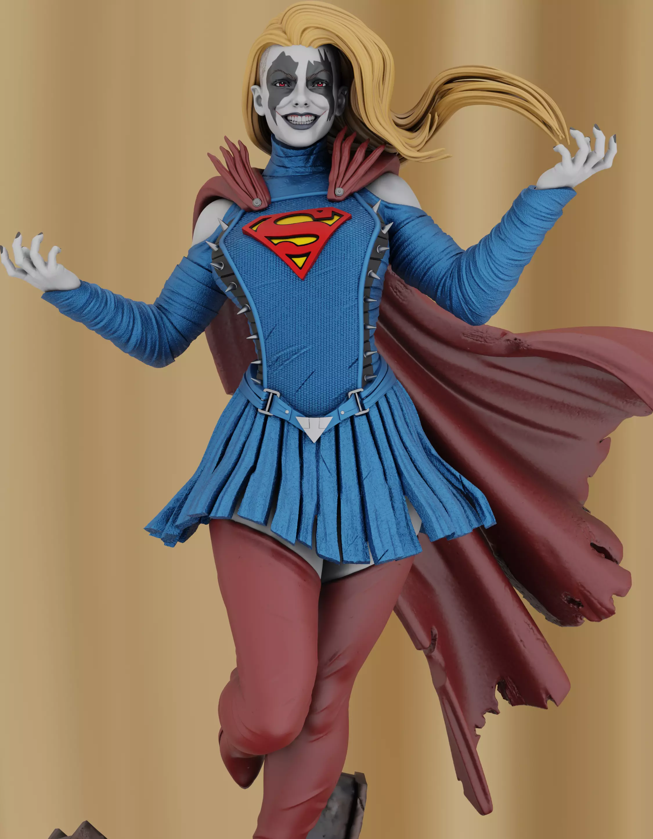 Supergirl Infected  3D print model_0