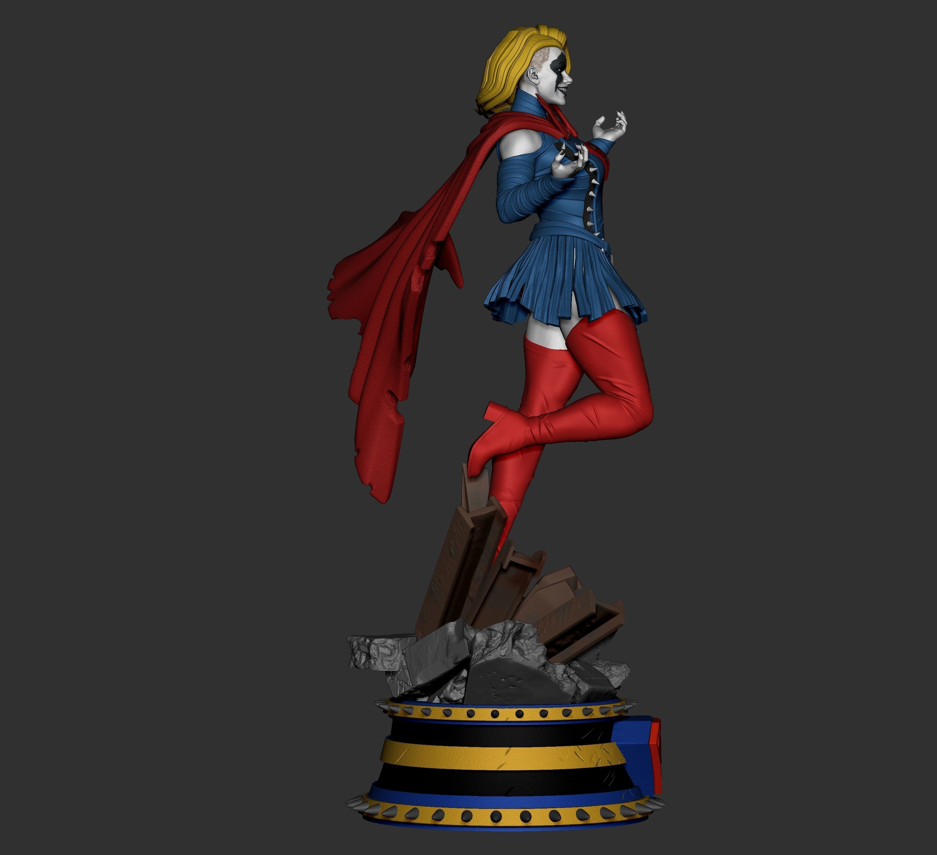 Supergirl Infected  3D print model_6