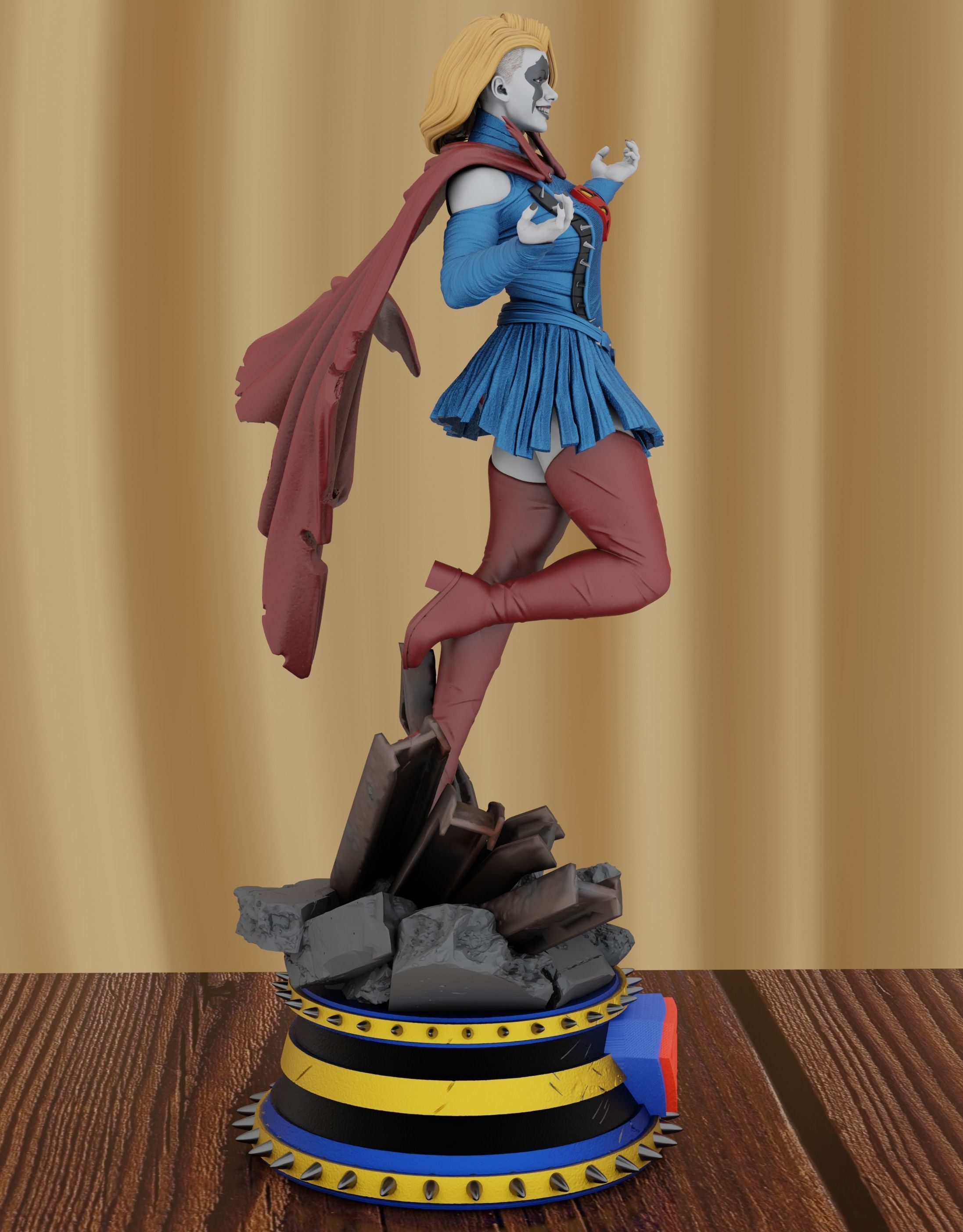 Supergirl Infected  3D print model_3