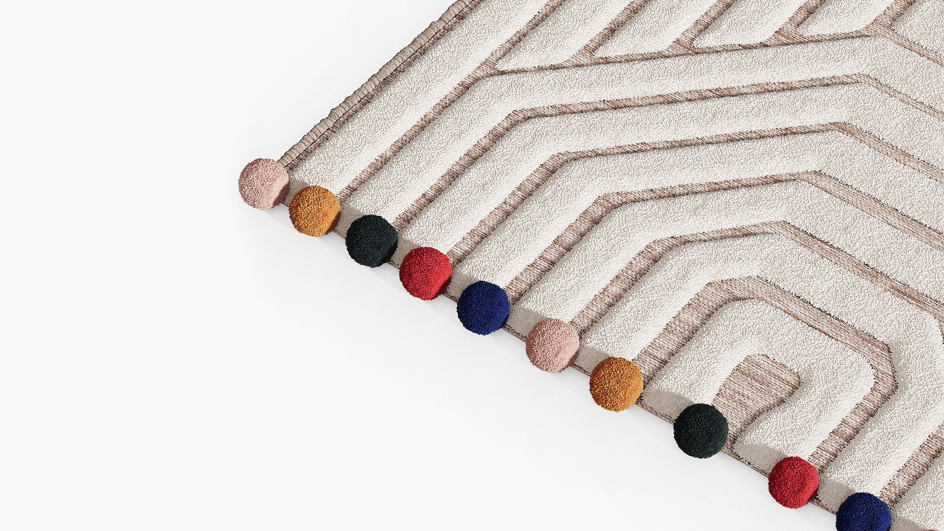 Childrens carpet Ponponi 3D model_4