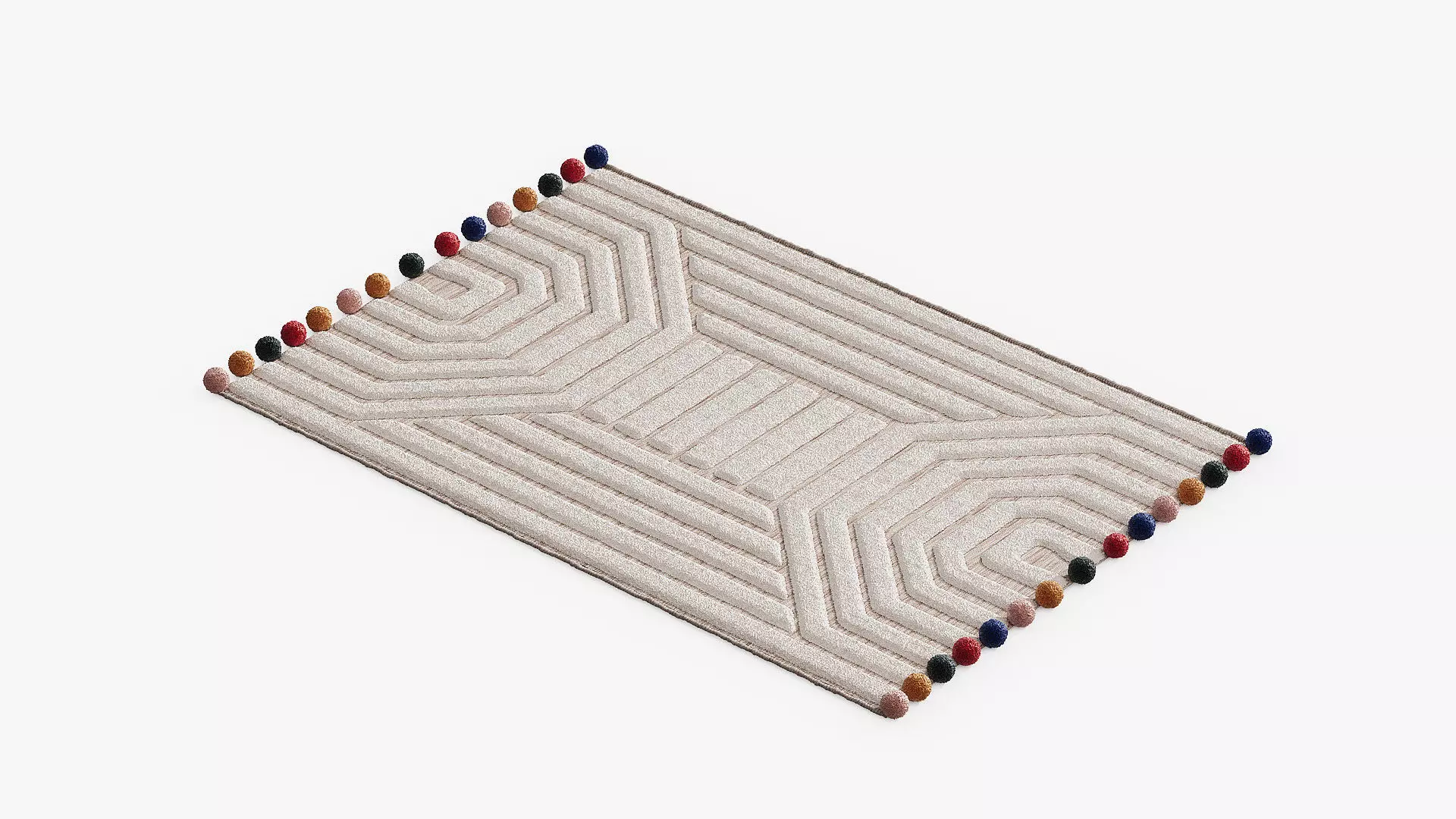 Childrens carpet Ponponi 3D model_0