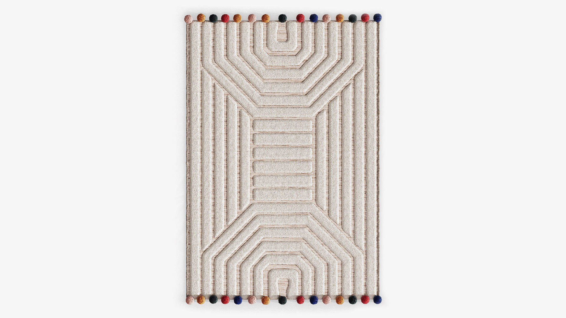 Childrens carpet Ponponi 3D model_2