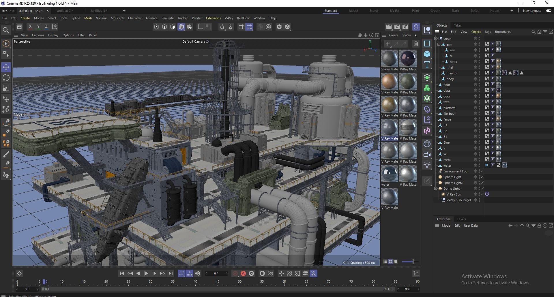 Sci-fi OilRig 3D model_18