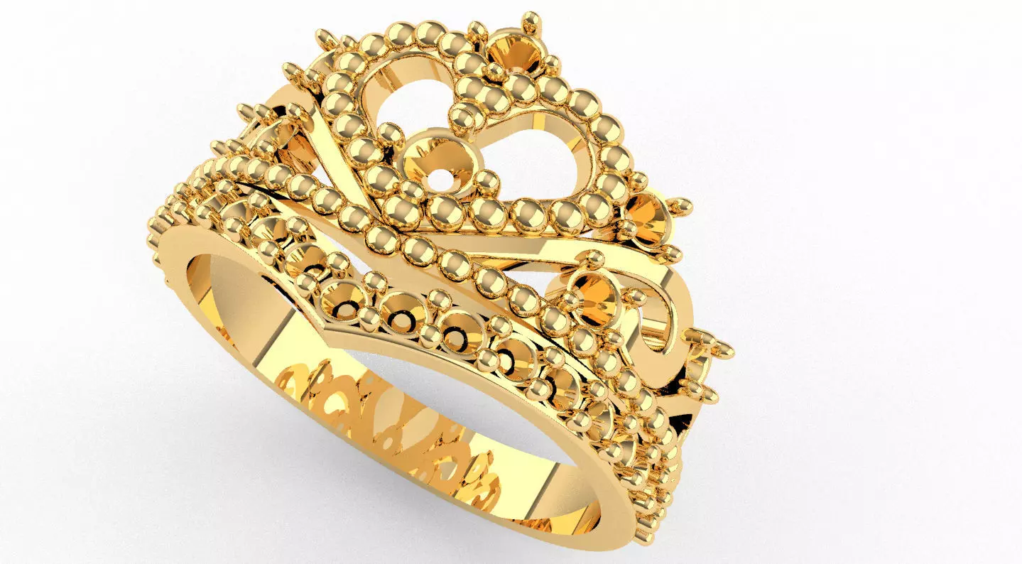 CROWN RING ANILLO CORONA 3D print model