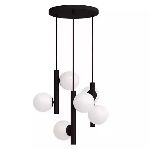 Tin Tin S3 Suspension Lamp Black  Marchetti chandelier