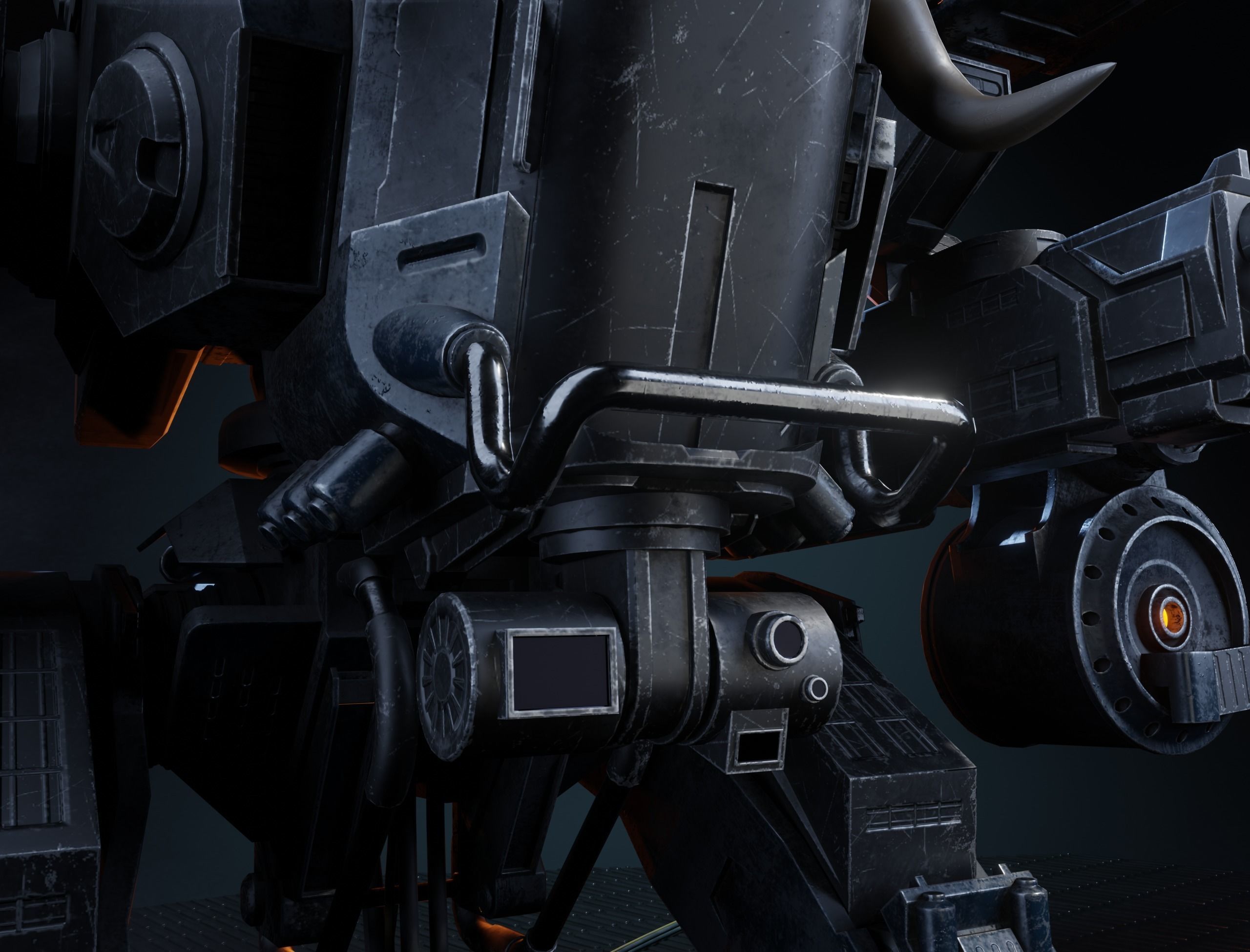 Low-polygon 3D model of a robot with 4K textures Low-poly 3D model_3