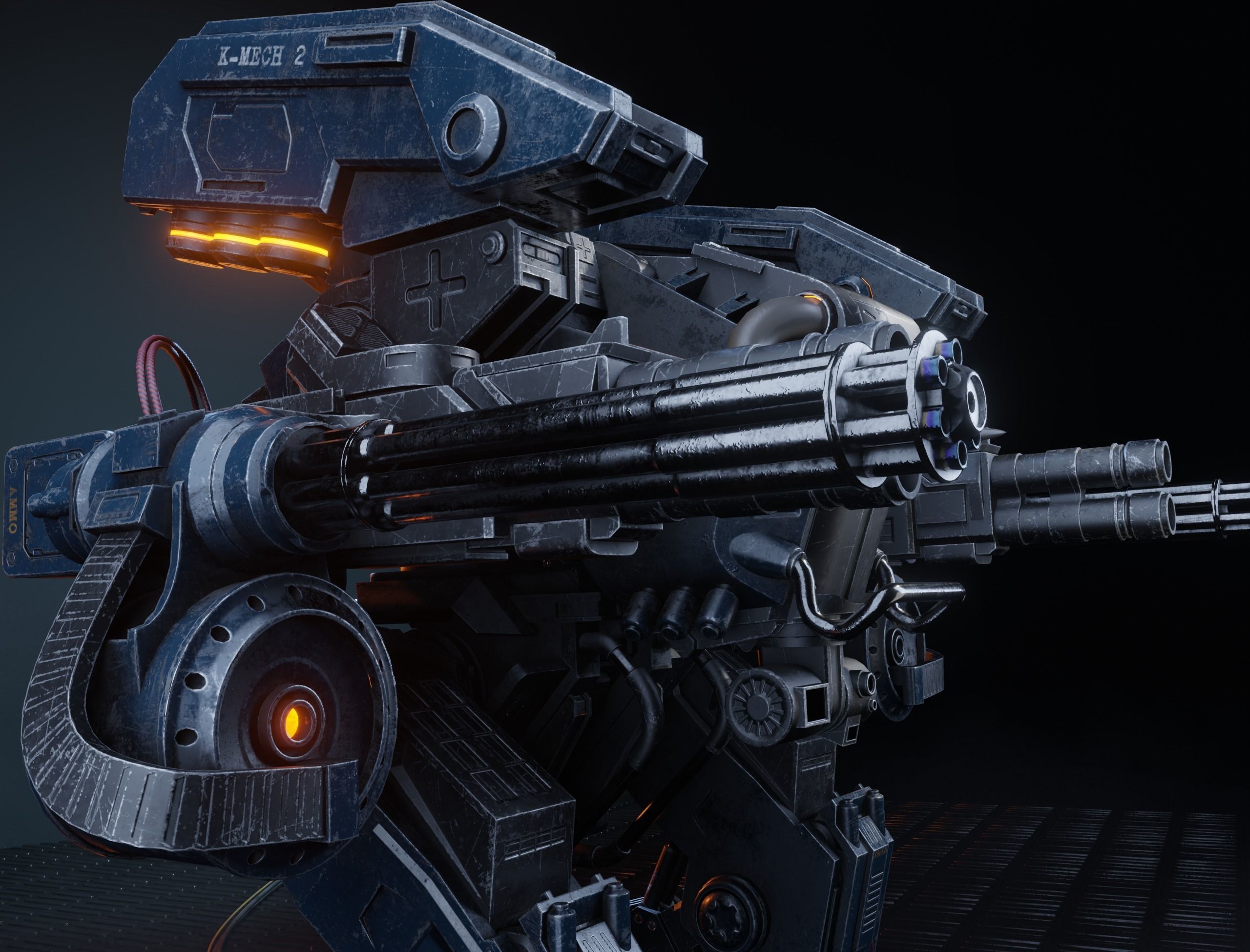 Low-polygon 3D model of a robot with 4K textures Low-poly 3D model_1