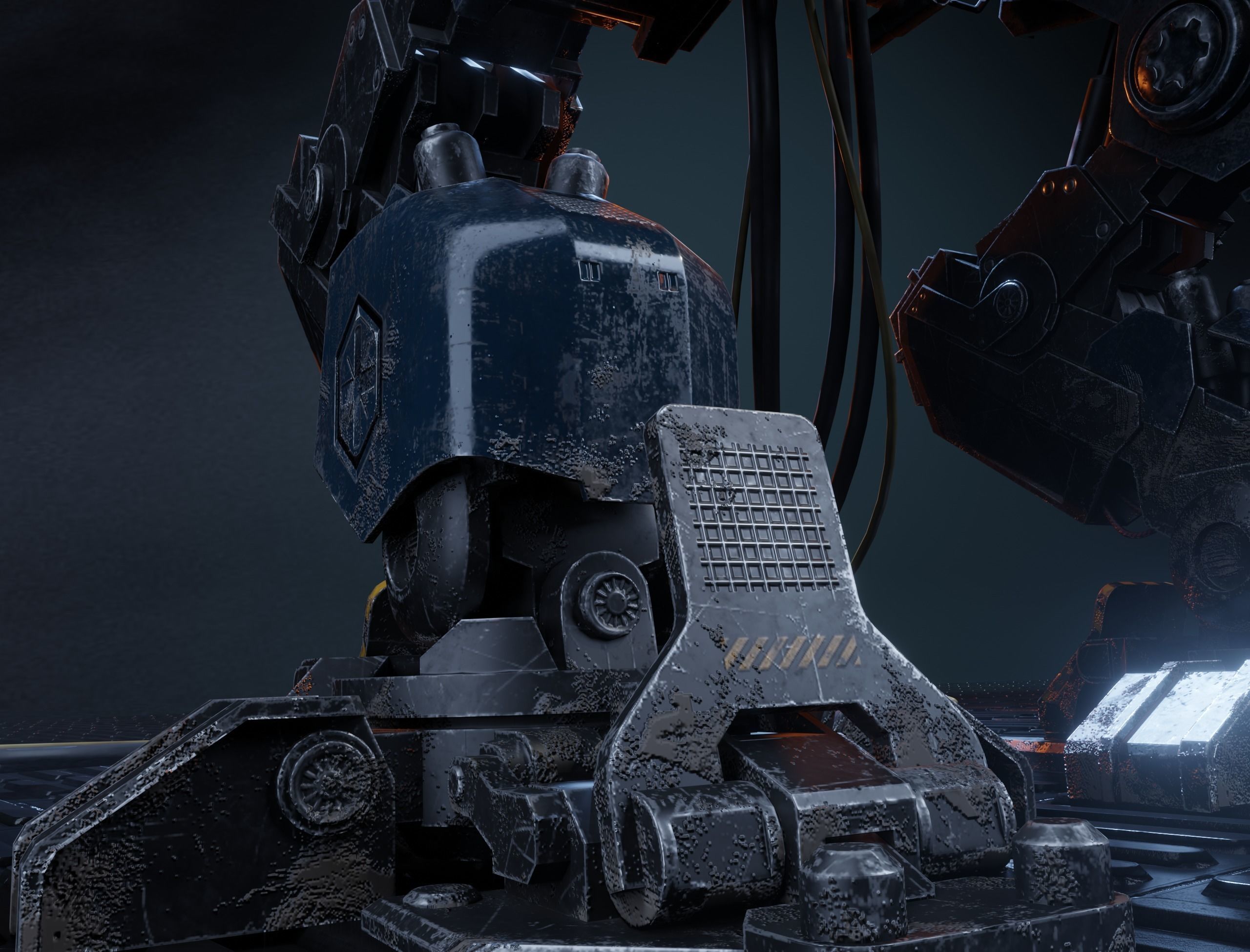 Low-polygon 3D model of a robot with 4K textures Low-poly 3D model_2