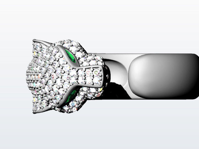 PANTHERE RING ANILLO PANTERA 3D print model_1