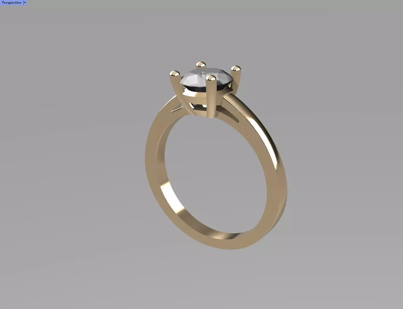 Woman solitaire over 1 carat round Free 3D print model