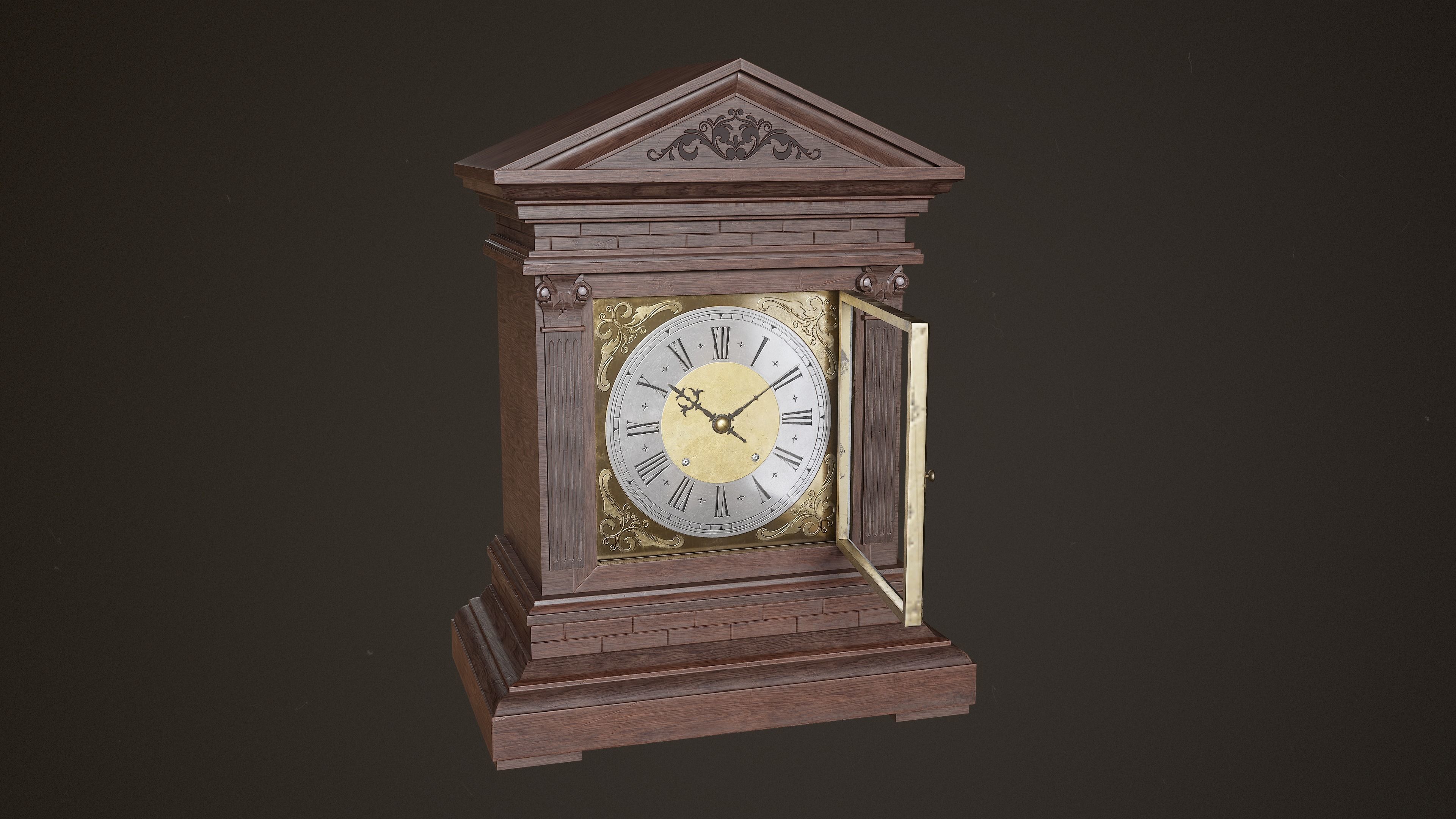 3D model Victorian Mantle Clock VR / AR / low-poly | CGTrader