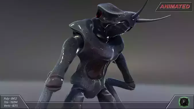 Fantasy Alien Race 01-2 Low-poly 3D model