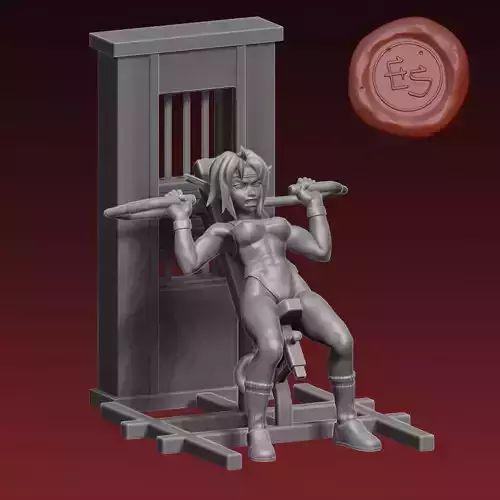 Aisha Clan Clan Excercising 32mm Miniature