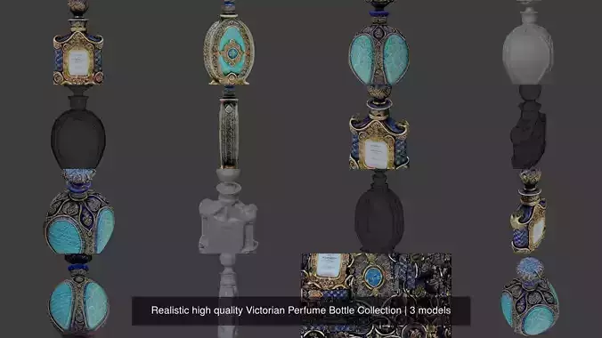 Realistic high quality Victorian Perfume Bottle Collection