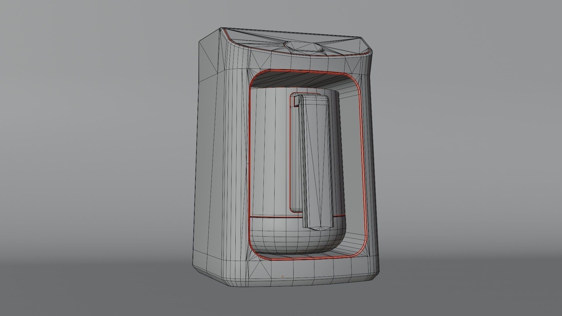 coffeemachine Low-poly 3D model_15