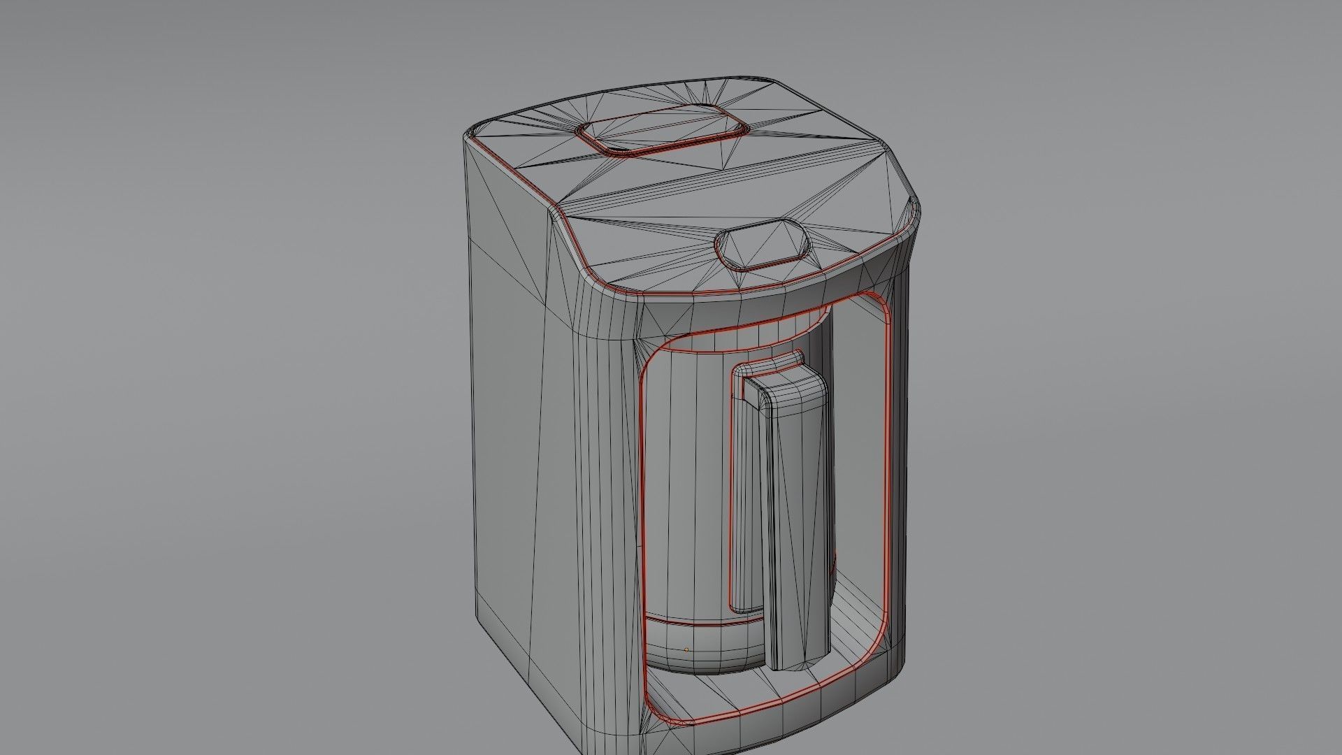 coffeemachine Low-poly 3D model_16