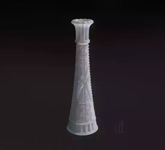 3D Printable Vintage Milk Glass Flower Vase 3D print model