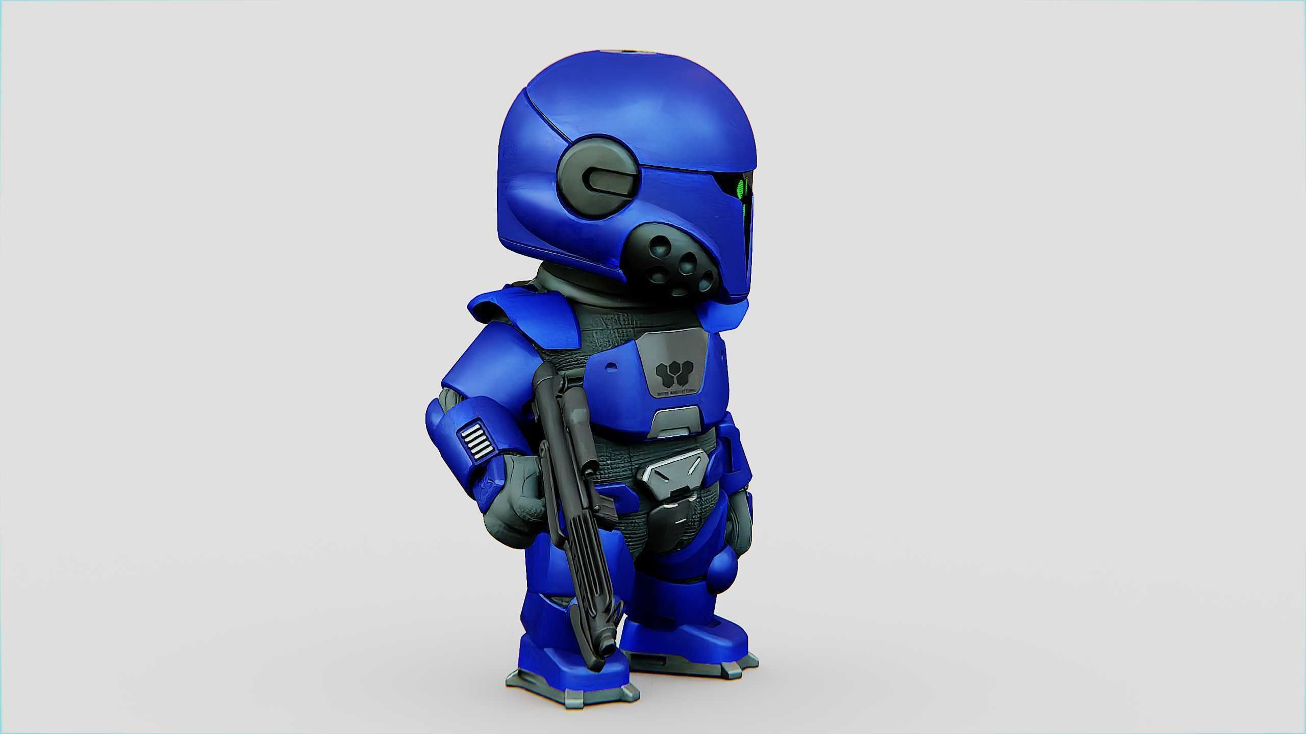 IMPERIAL TROOPER R-C Rigged for Unreal Engine - Unity - MIXAMO 3D model_15