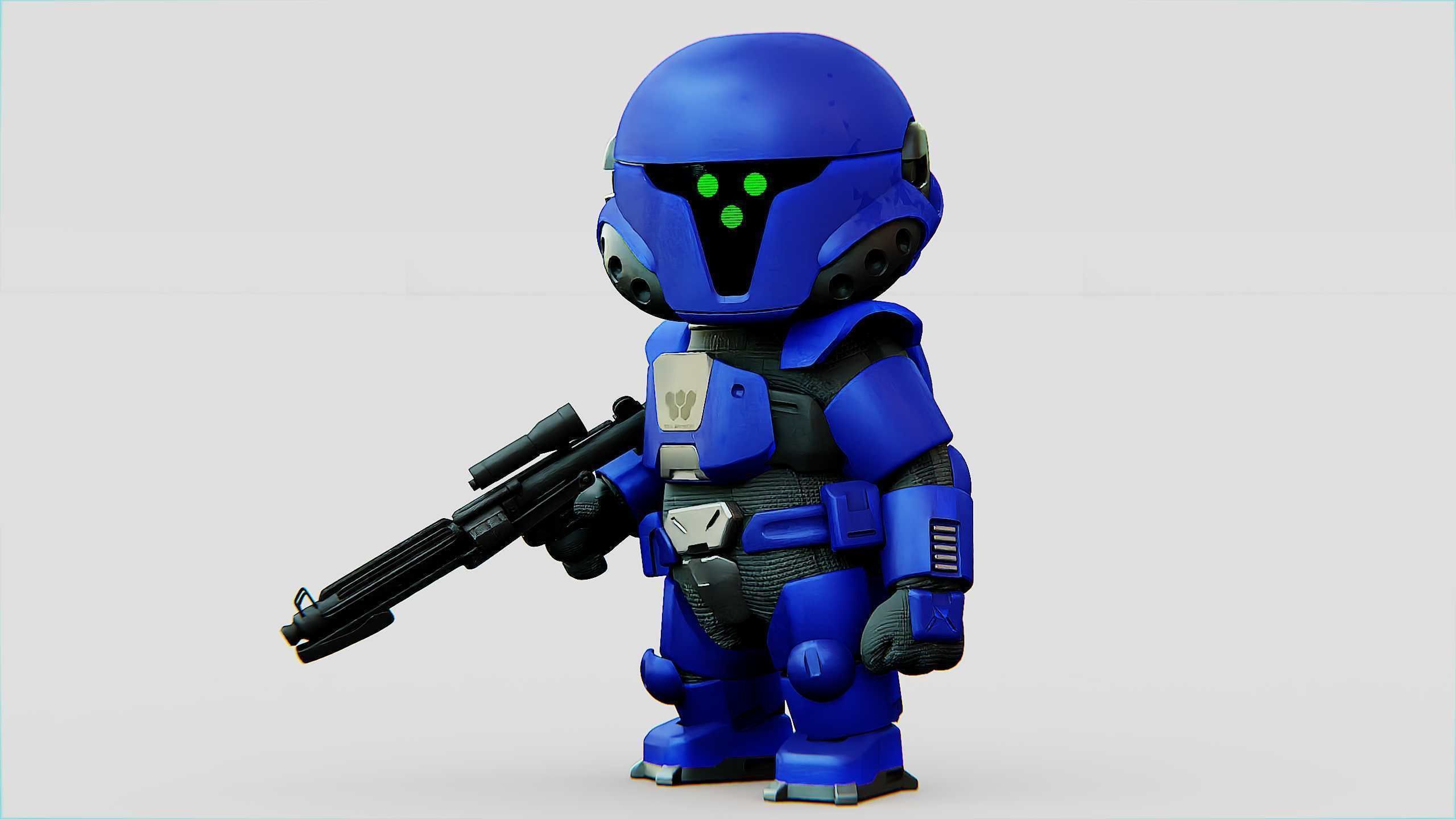 IMPERIAL TROOPER R-C Rigged for Unreal Engine - Unity - MIXAMO 3D model_2