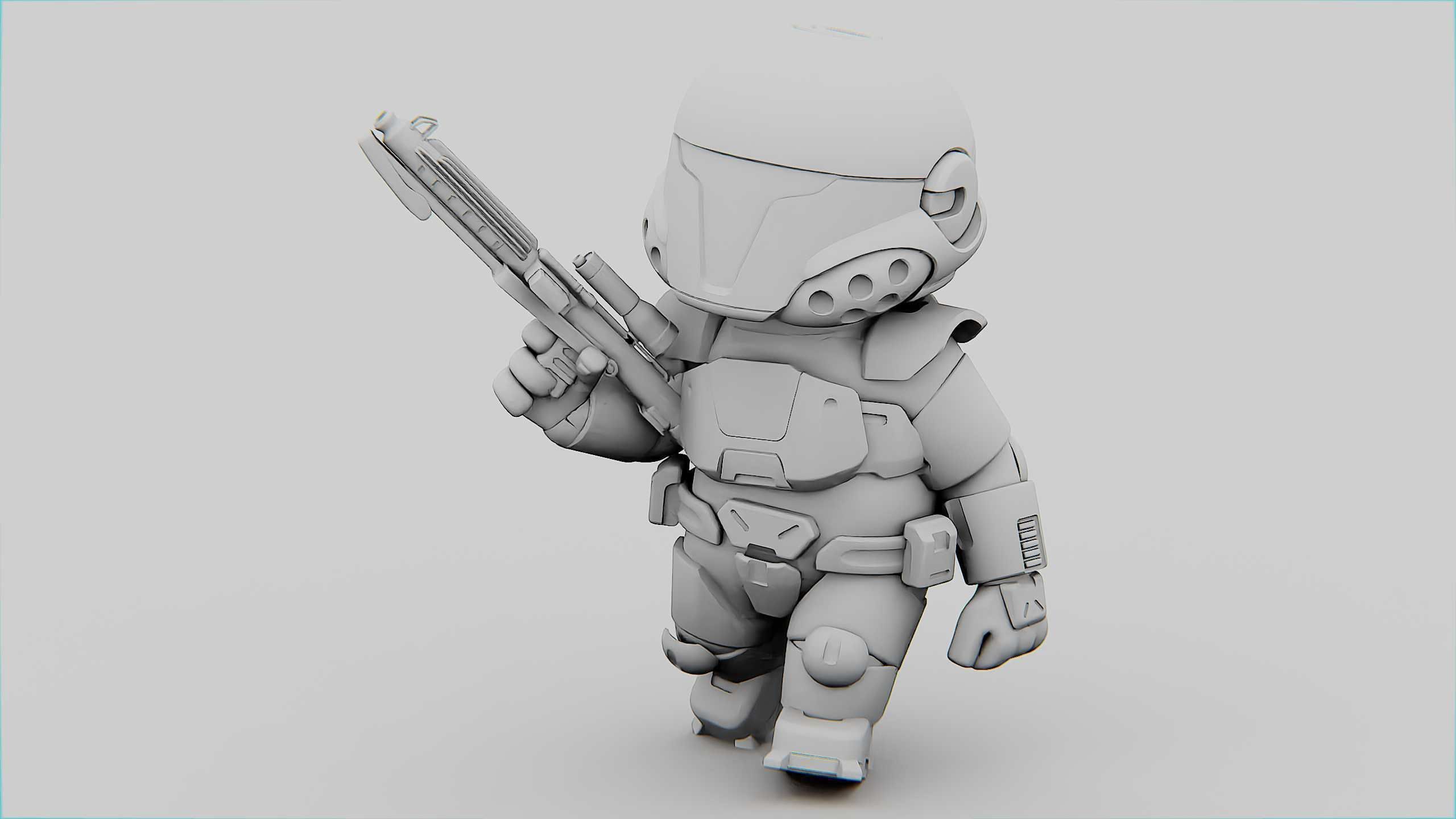 IMPERIAL TROOPER R-C Rigged for Unreal Engine - Unity - MIXAMO 3D model_32