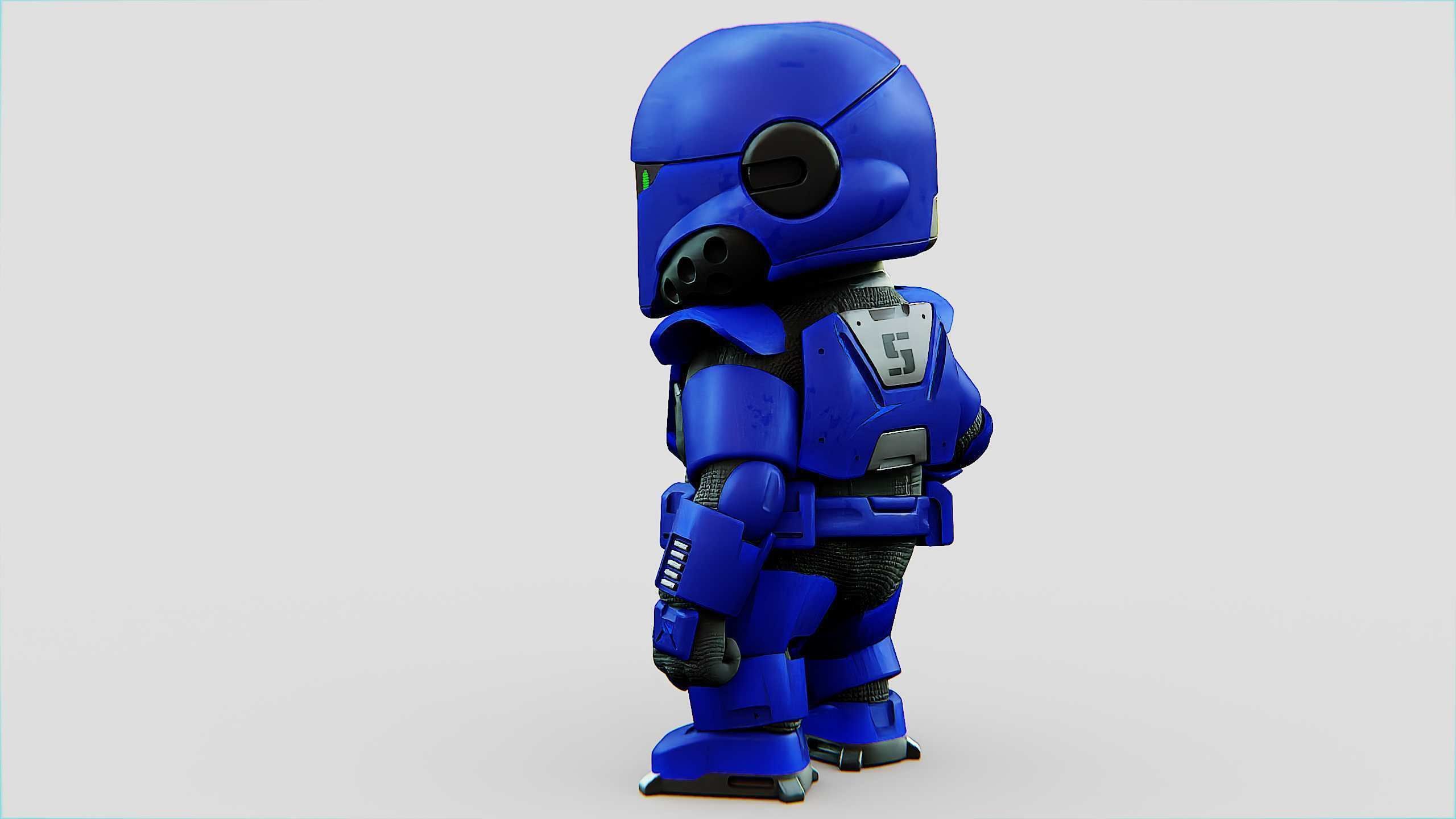 IMPERIAL TROOPER R-C Rigged for Unreal Engine - Unity - MIXAMO 3D model_7