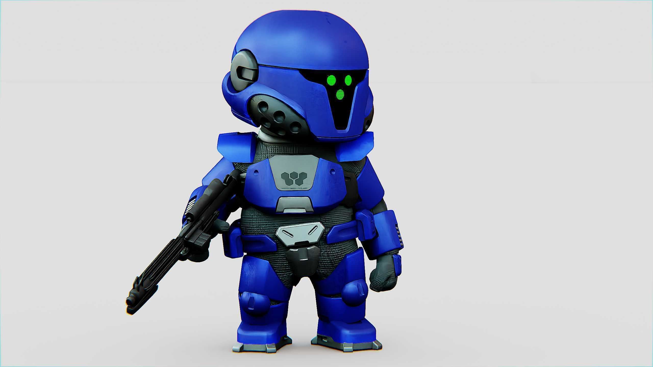 IMPERIAL TROOPER R-C Rigged for Unreal Engine - Unity - MIXAMO 3D model_17