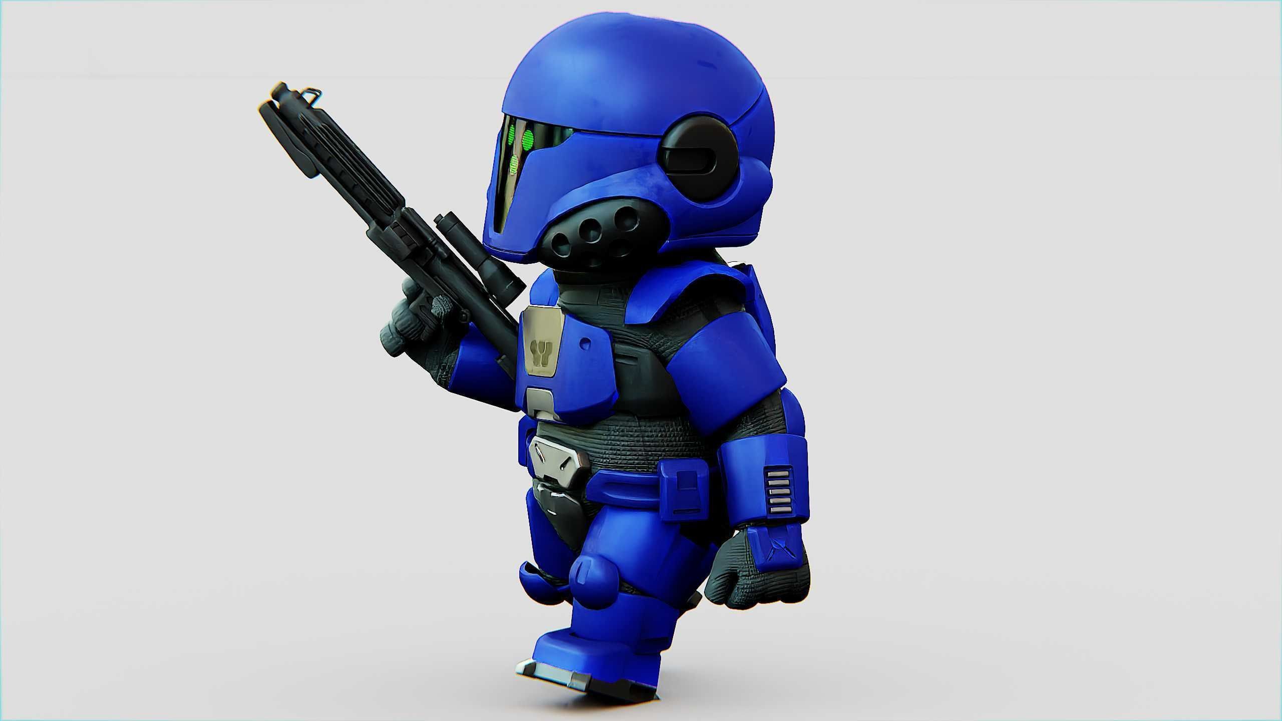 IMPERIAL TROOPER R-C Rigged for Unreal Engine - Unity - MIXAMO 3D model_27