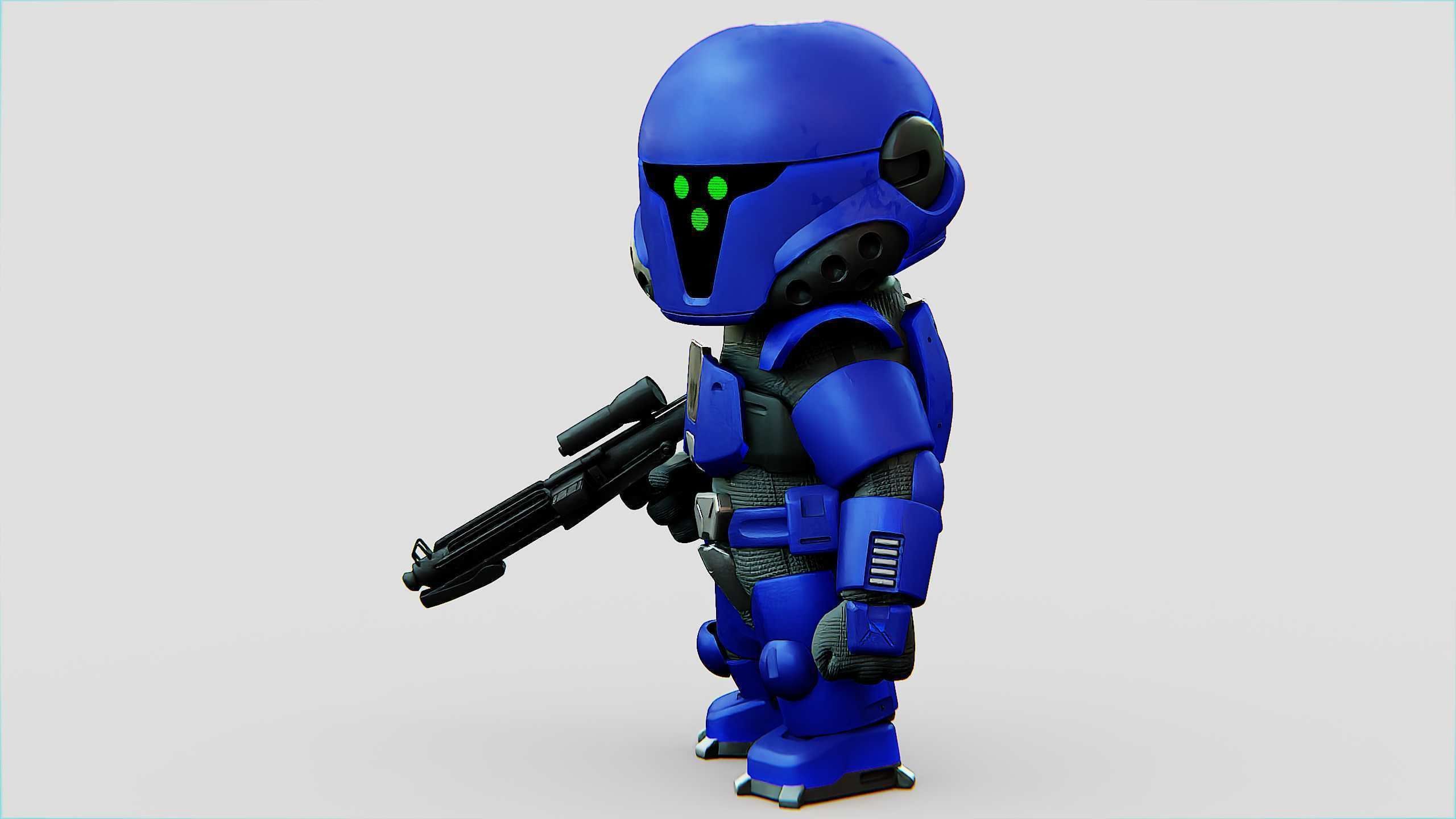 IMPERIAL TROOPER R-C Rigged for Unreal Engine - Unity - MIXAMO 3D model_4
