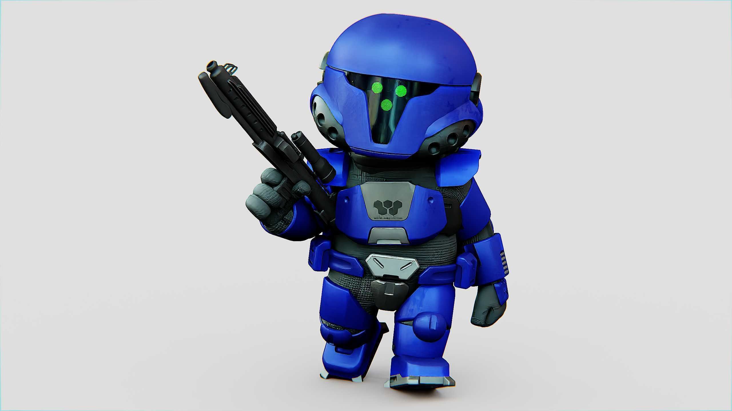 IMPERIAL TROOPER R-C Rigged for Unreal Engine - Unity - MIXAMO 3D model_31