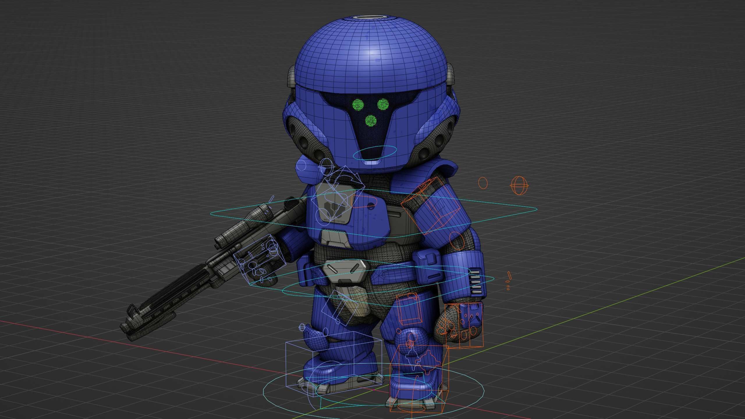 IMPERIAL TROOPER R-C Rigged for Unreal Engine - Unity - MIXAMO 3D model_37