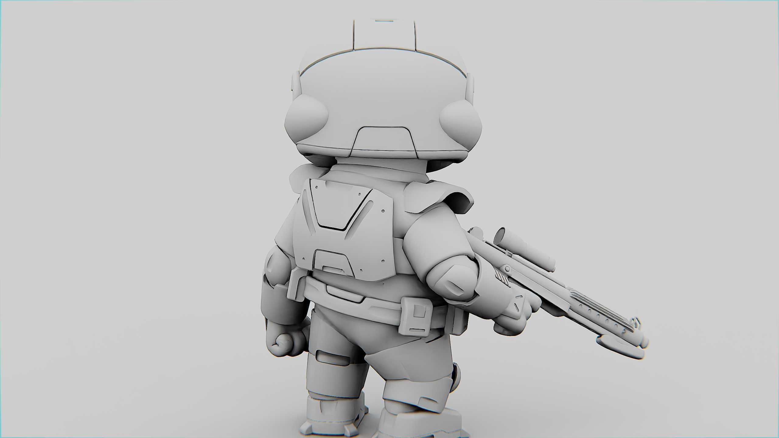IMPERIAL TROOPER R-C Rigged for Unreal Engine - Unity - MIXAMO 3D model_36