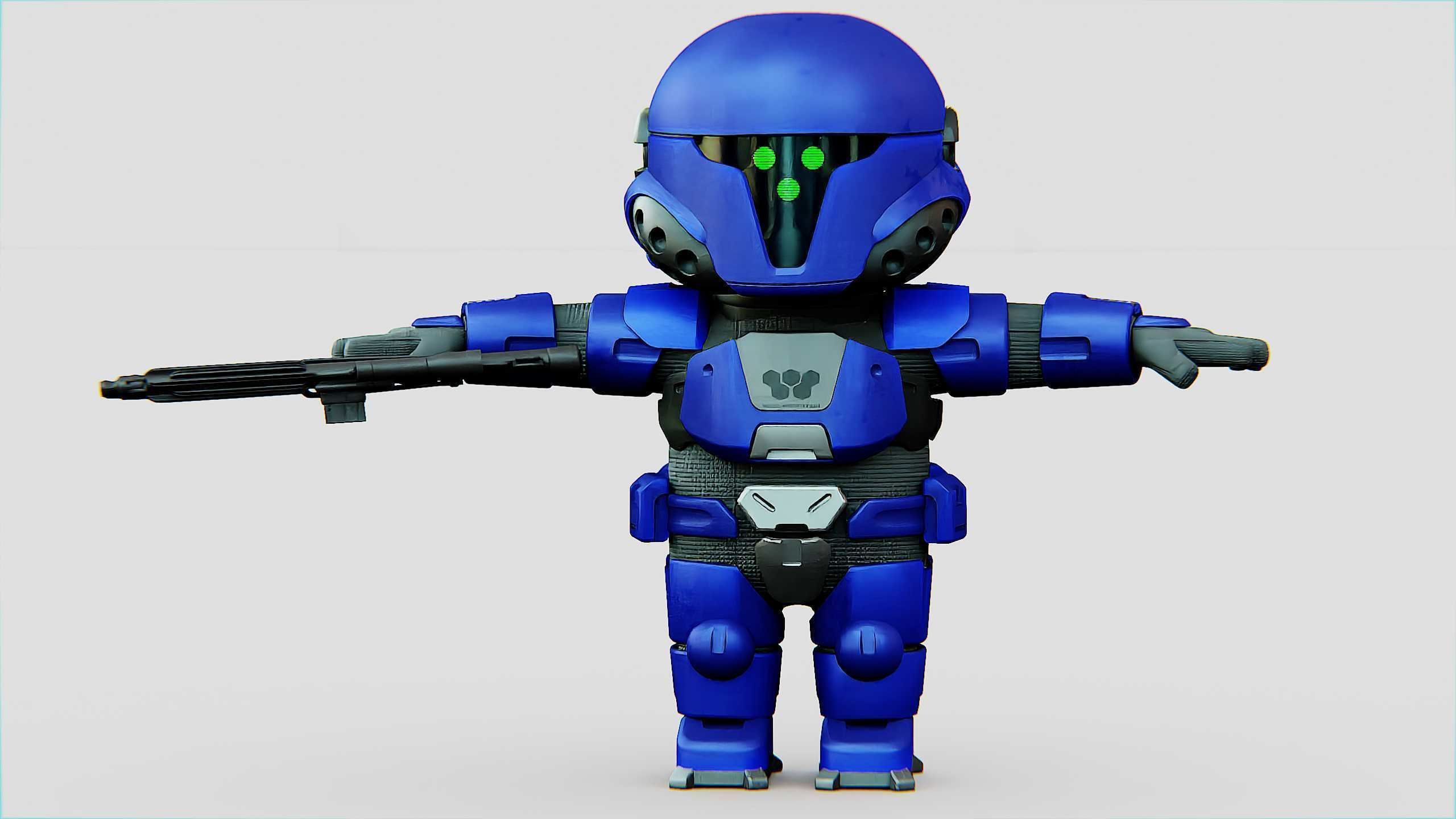 IMPERIAL TROOPER R-C Rigged for Unreal Engine - Unity - MIXAMO 3D model_24