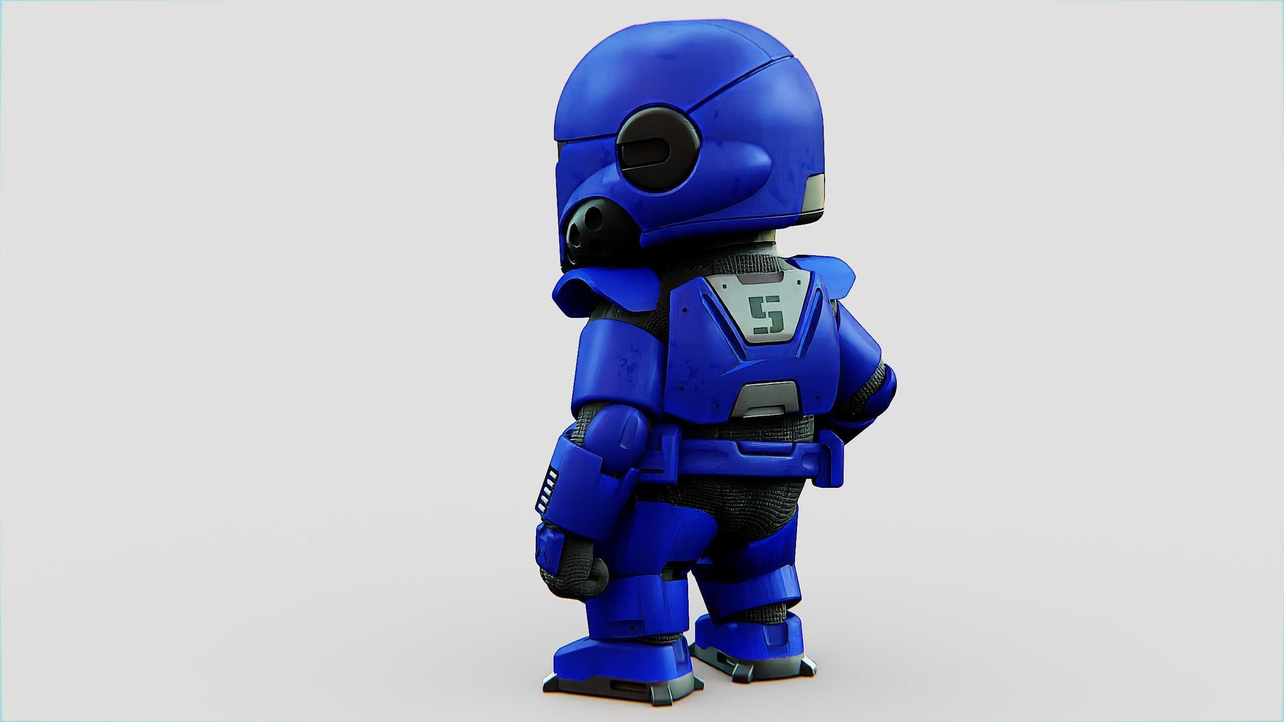 IMPERIAL TROOPER R-C Rigged for Unreal Engine - Unity - MIXAMO 3D model_8