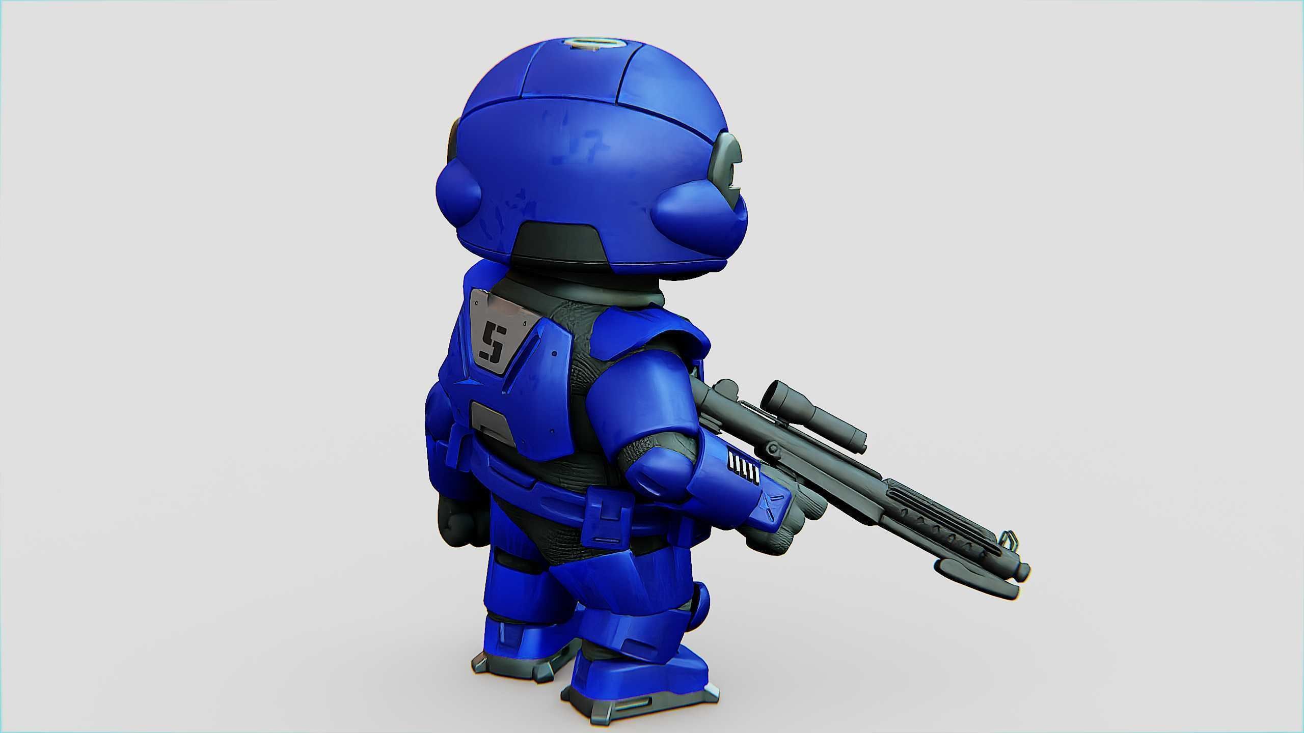 IMPERIAL TROOPER R-C Rigged for Unreal Engine - Unity - MIXAMO 3D model_12