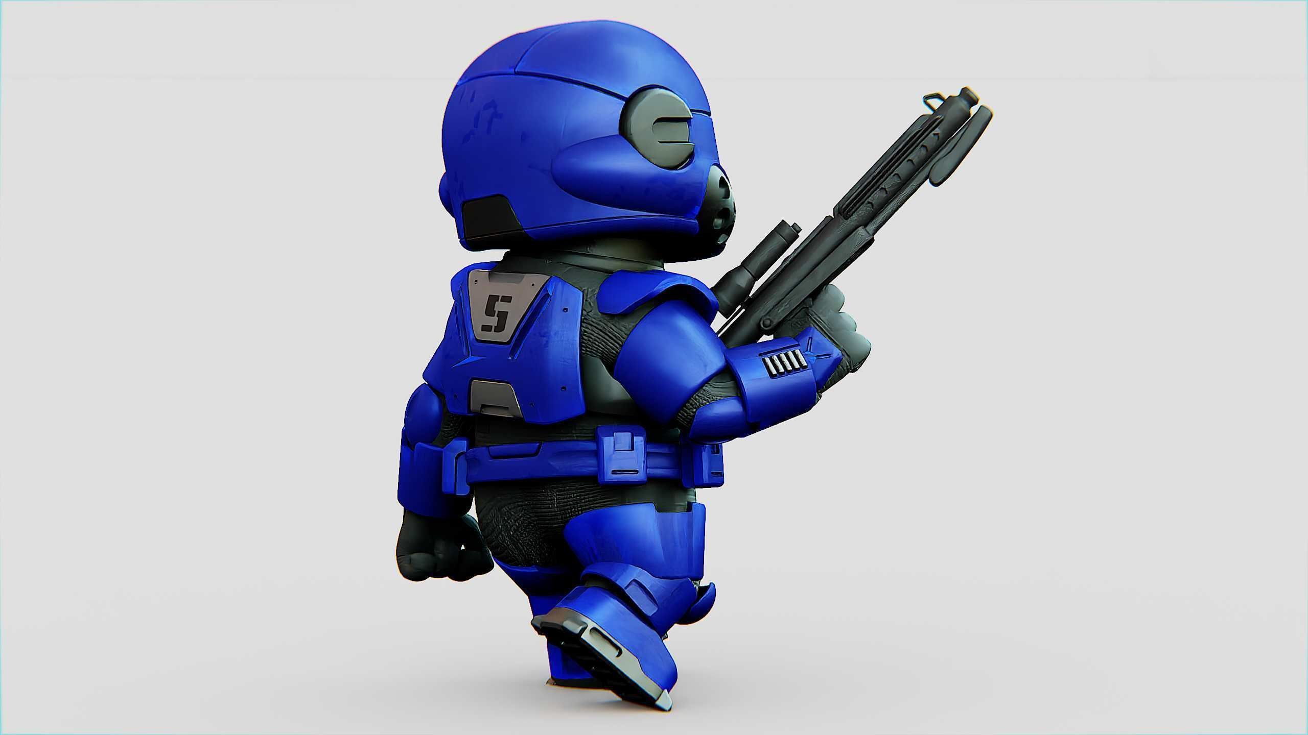 IMPERIAL TROOPER R-C Rigged for Unreal Engine - Unity - MIXAMO 3D model_30