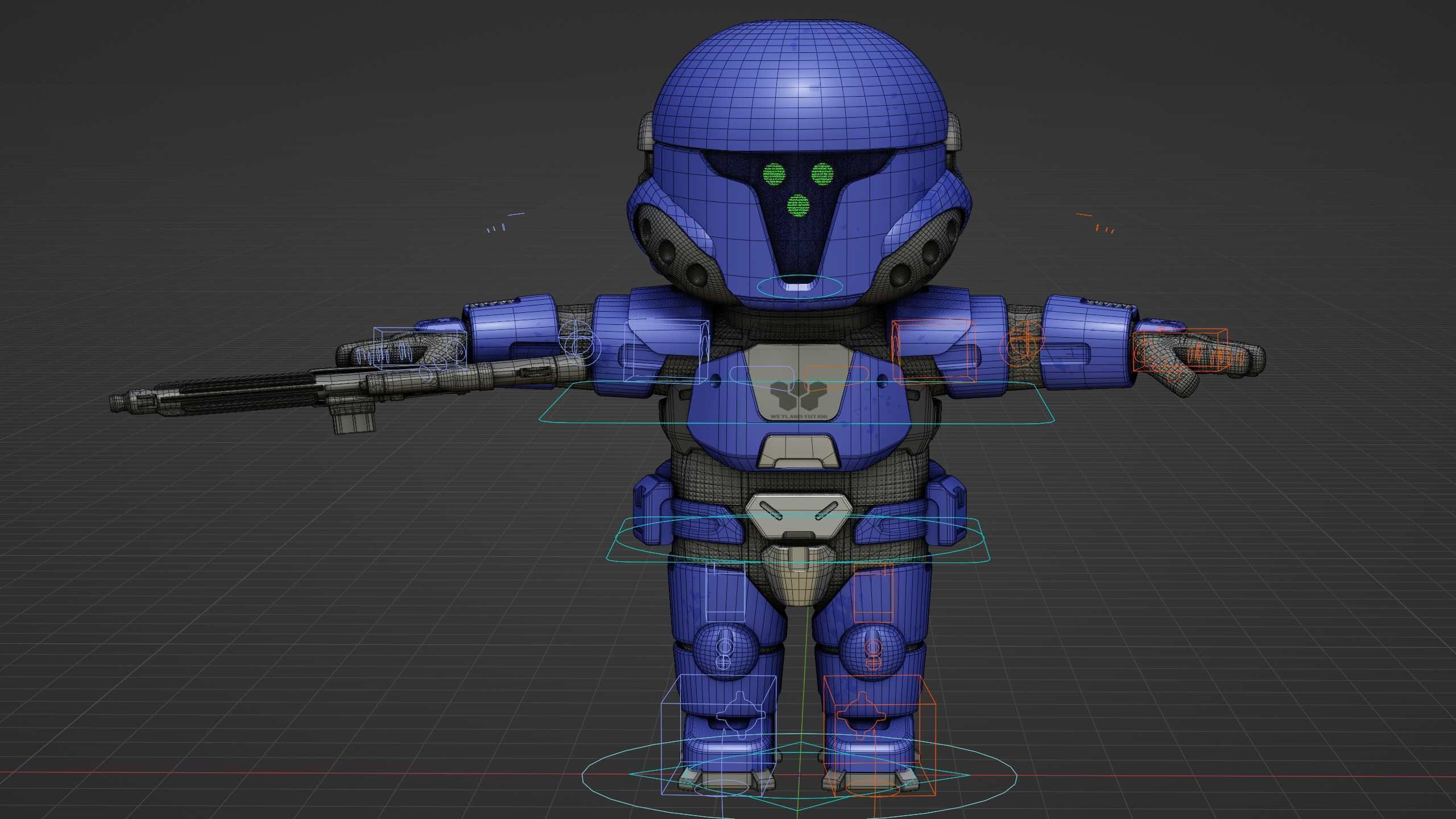 IMPERIAL TROOPER R-C Rigged for Unreal Engine - Unity - MIXAMO 3D model_39